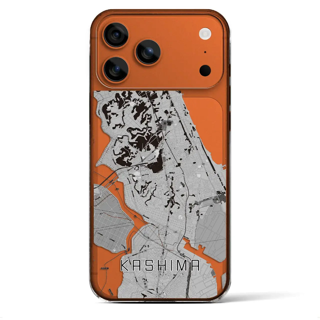 【鹿島(茨城県)】地図柄iPhoneケース(クリアタイプ)