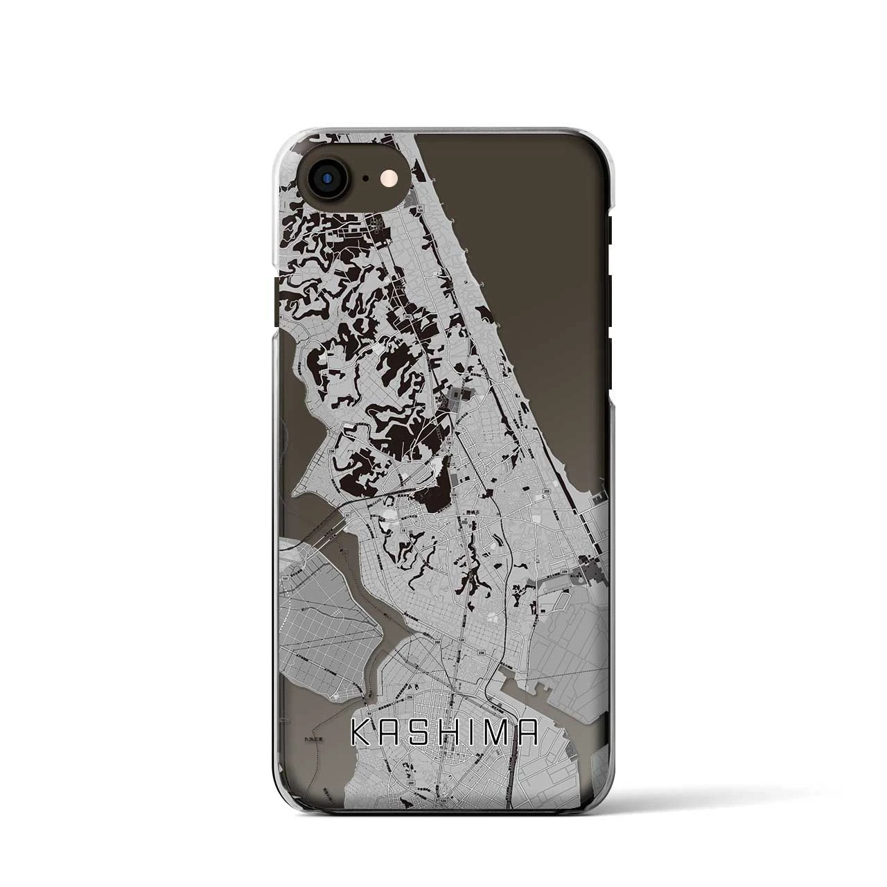 【鹿島(茨城県)】地図柄iPhoneケース(クリアタイプ)