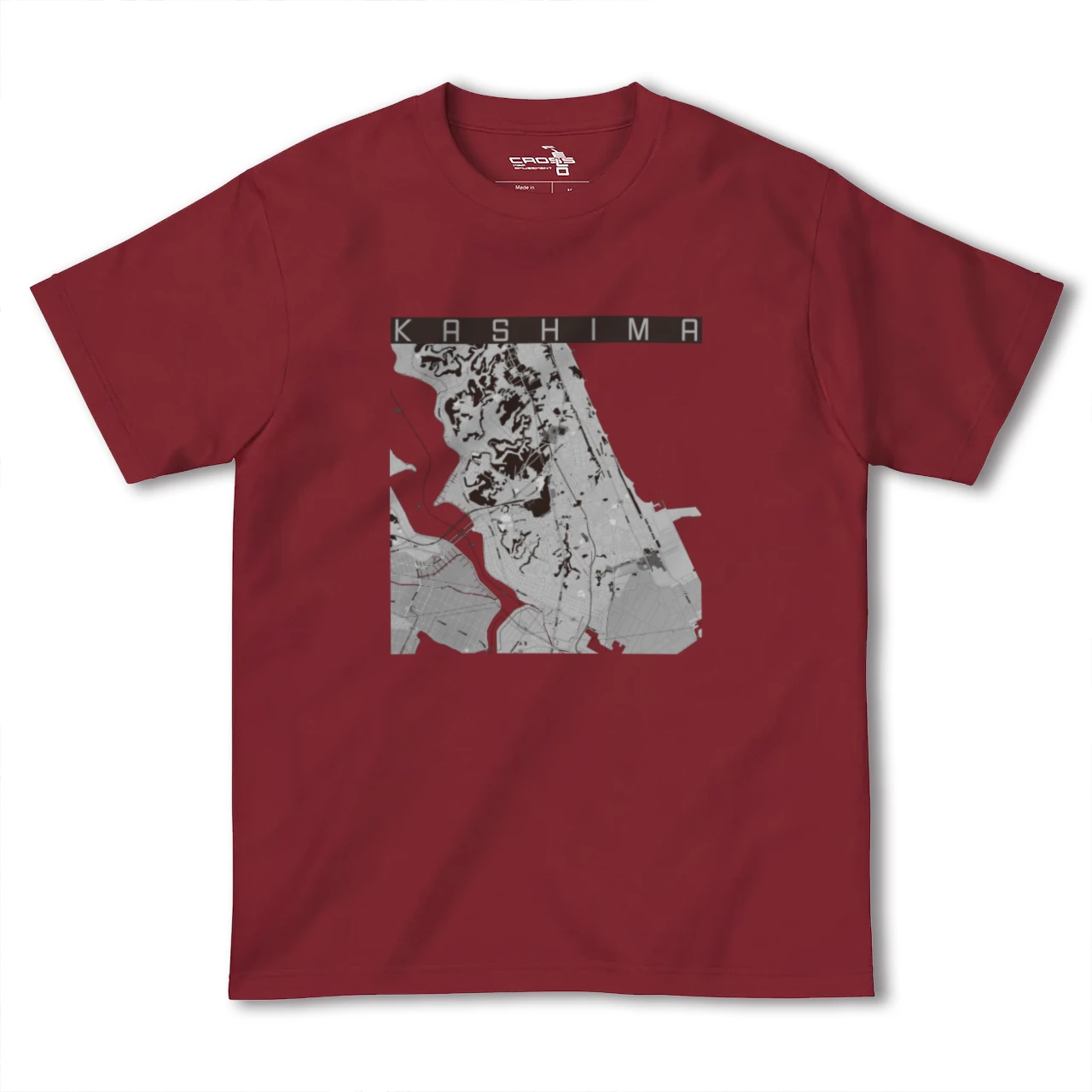 【鹿島(茨城県)】地図柄ヘビーウェイトTシャツ