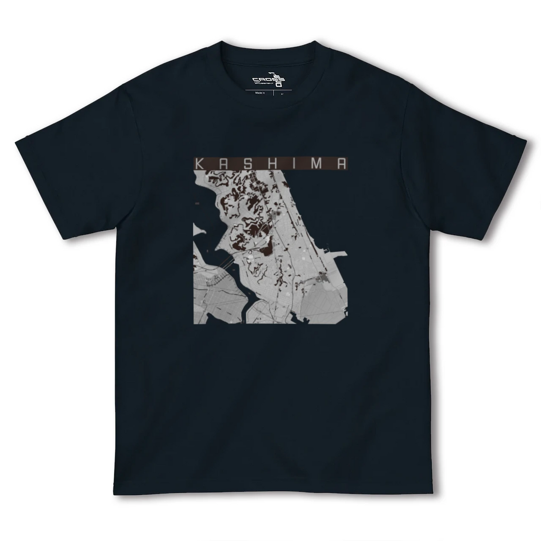 【鹿島(茨城県)】地図柄ヘビーウェイトTシャツ