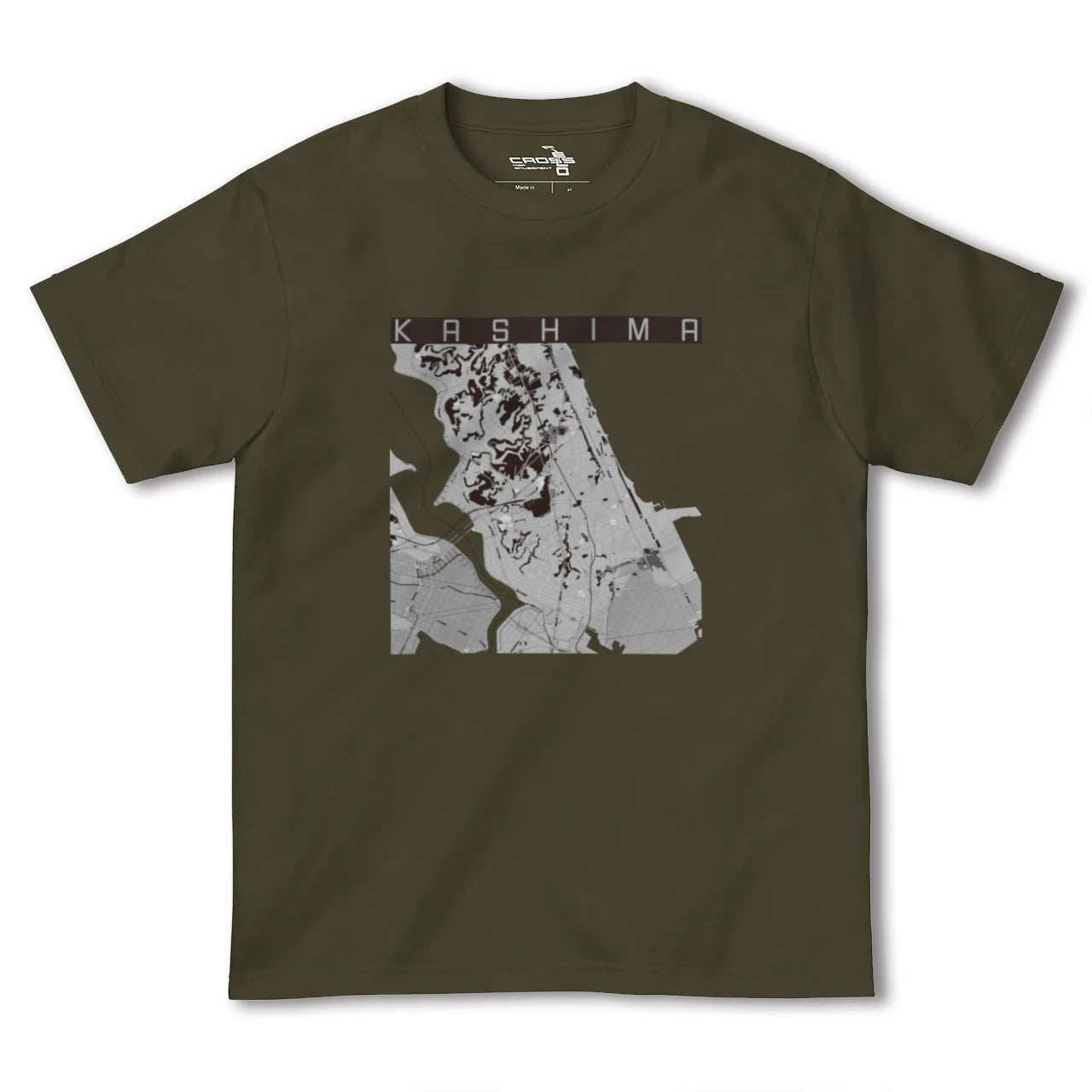 【鹿島(茨城県)】地図柄ヘビーウェイトTシャツ