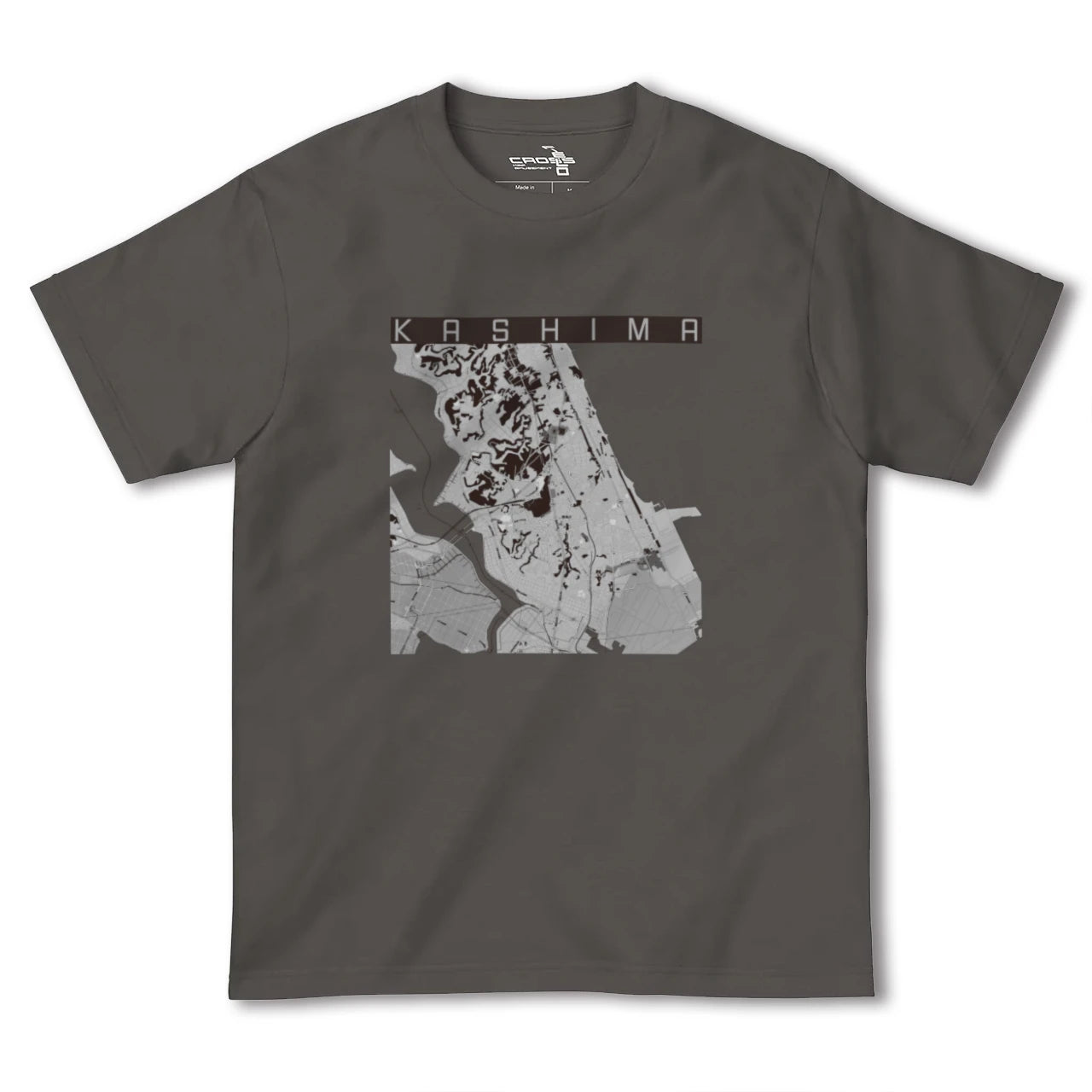 【鹿島(茨城県)】地図柄ヘビーウェイトTシャツ