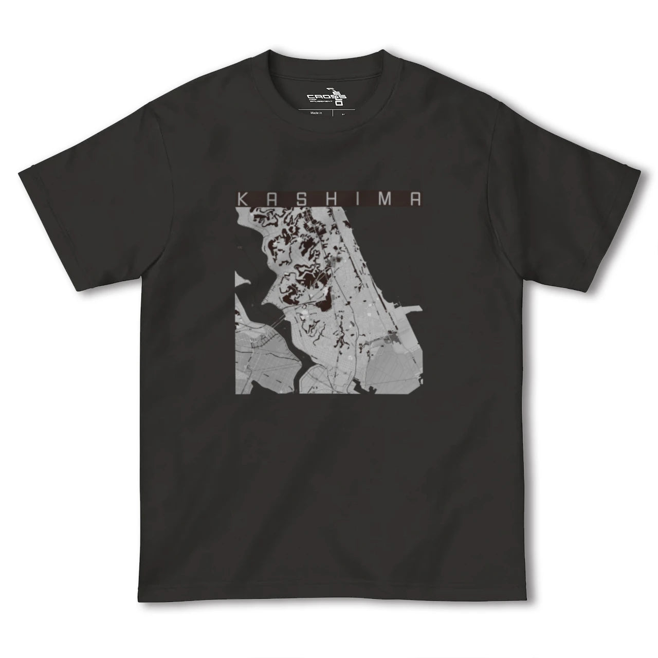 【鹿島(茨城県)】地図柄ヘビーウェイトTシャツ