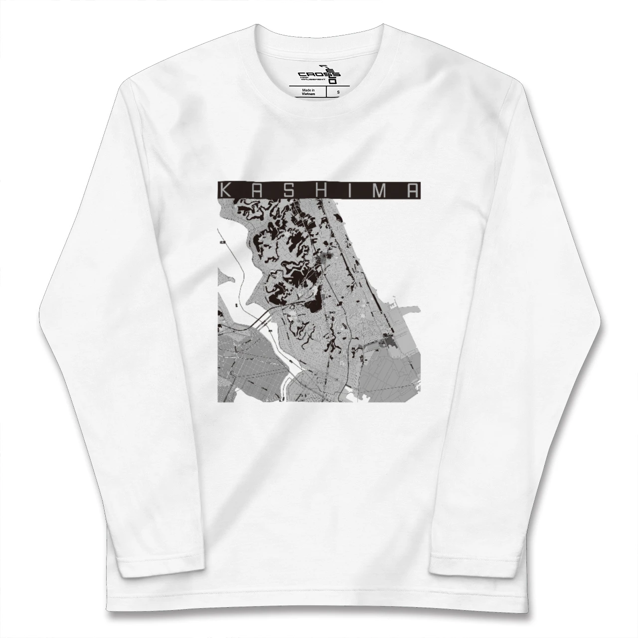 【鹿島(茨城県)】地図柄ロングスリーブTシャツ