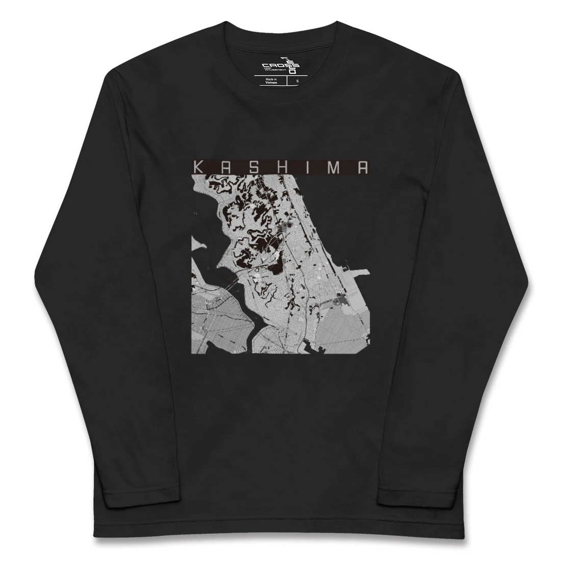 【鹿島(茨城県)】地図柄ロングスリーブTシャツ