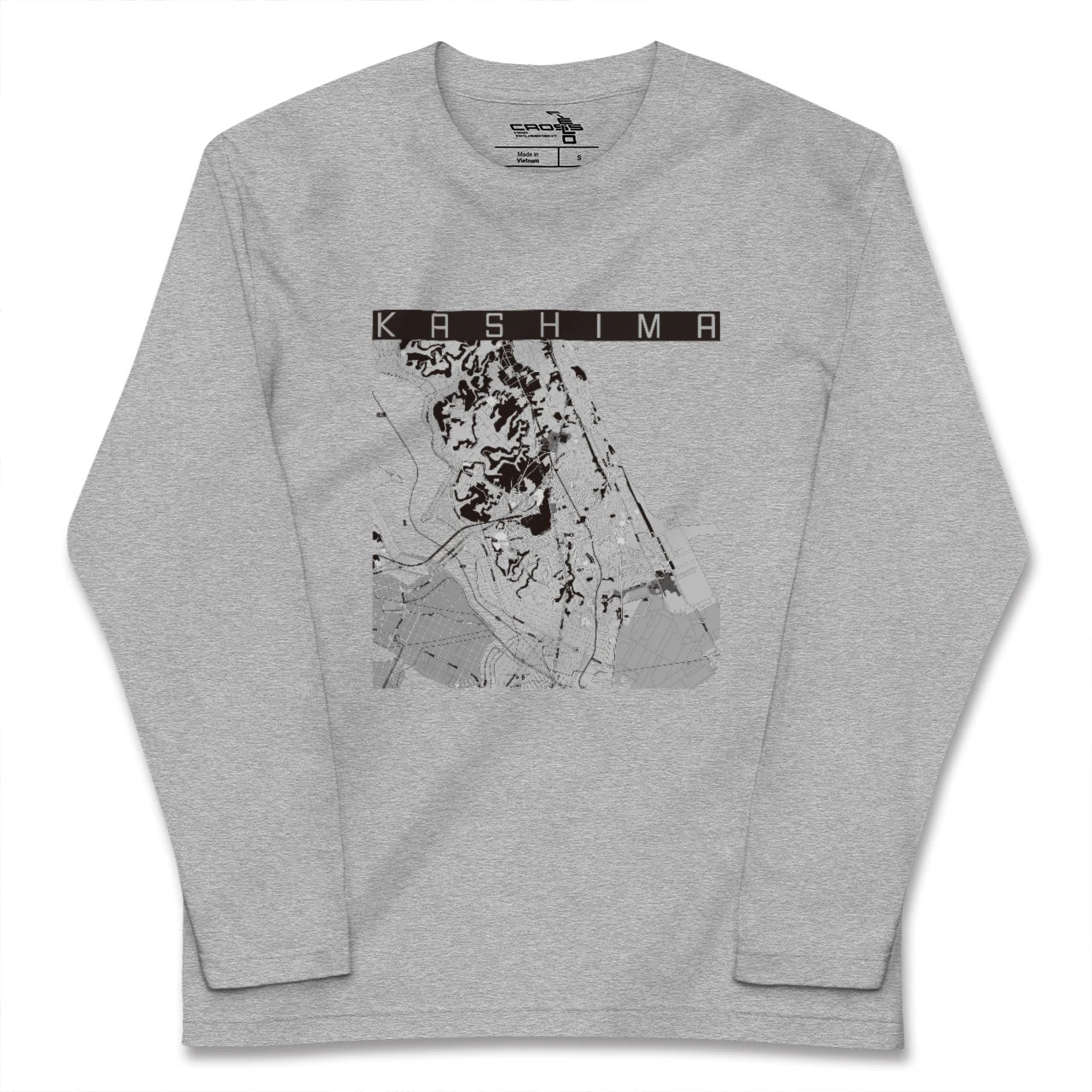 【鹿島(茨城県)】地図柄ロングスリーブTシャツ