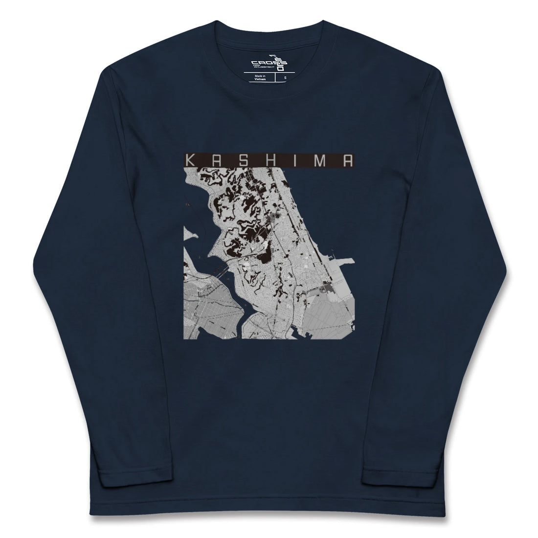 【鹿島(茨城県)】地図柄ロングスリーブTシャツ
