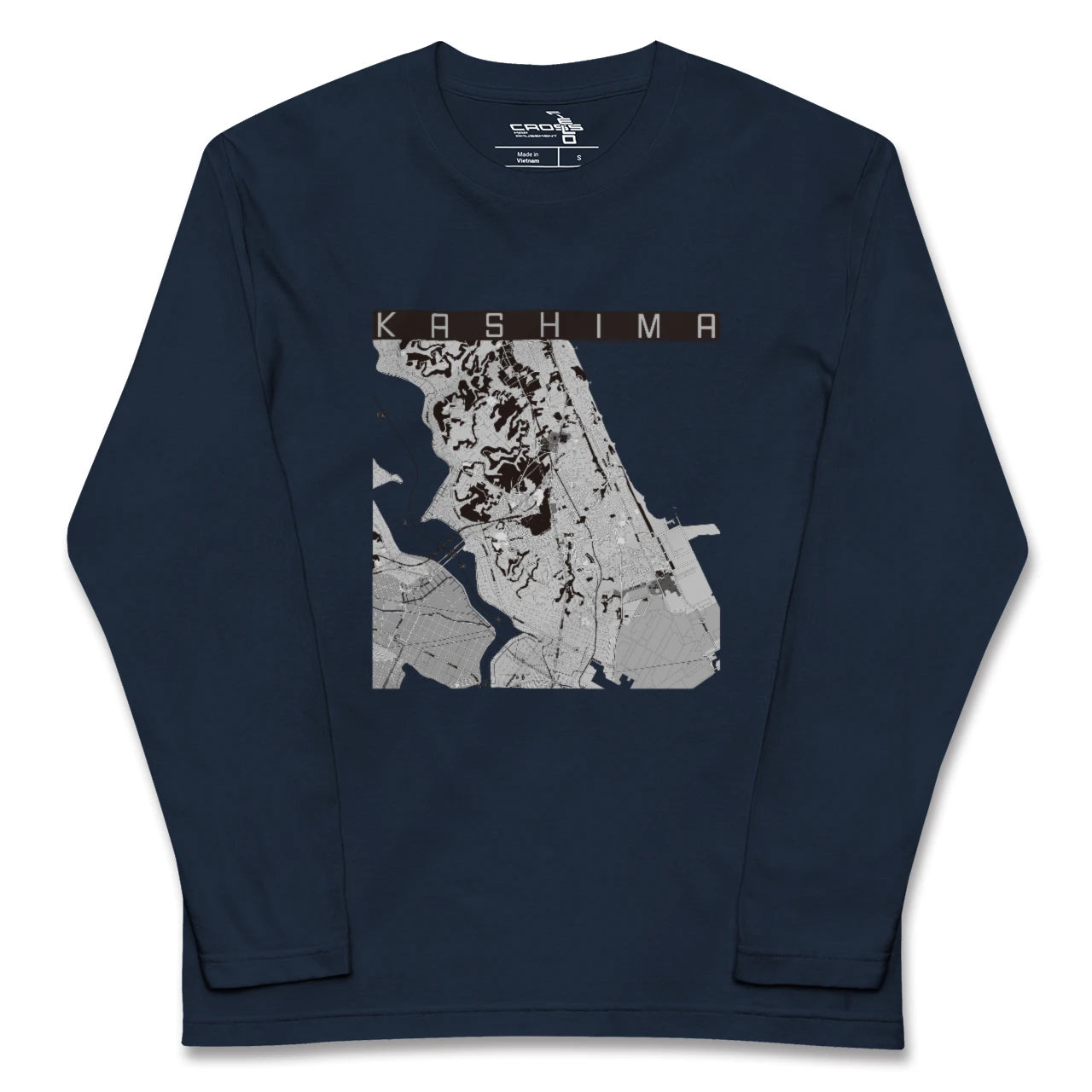 【鹿島(茨城県)】地図柄ロングスリーブTシャツ
