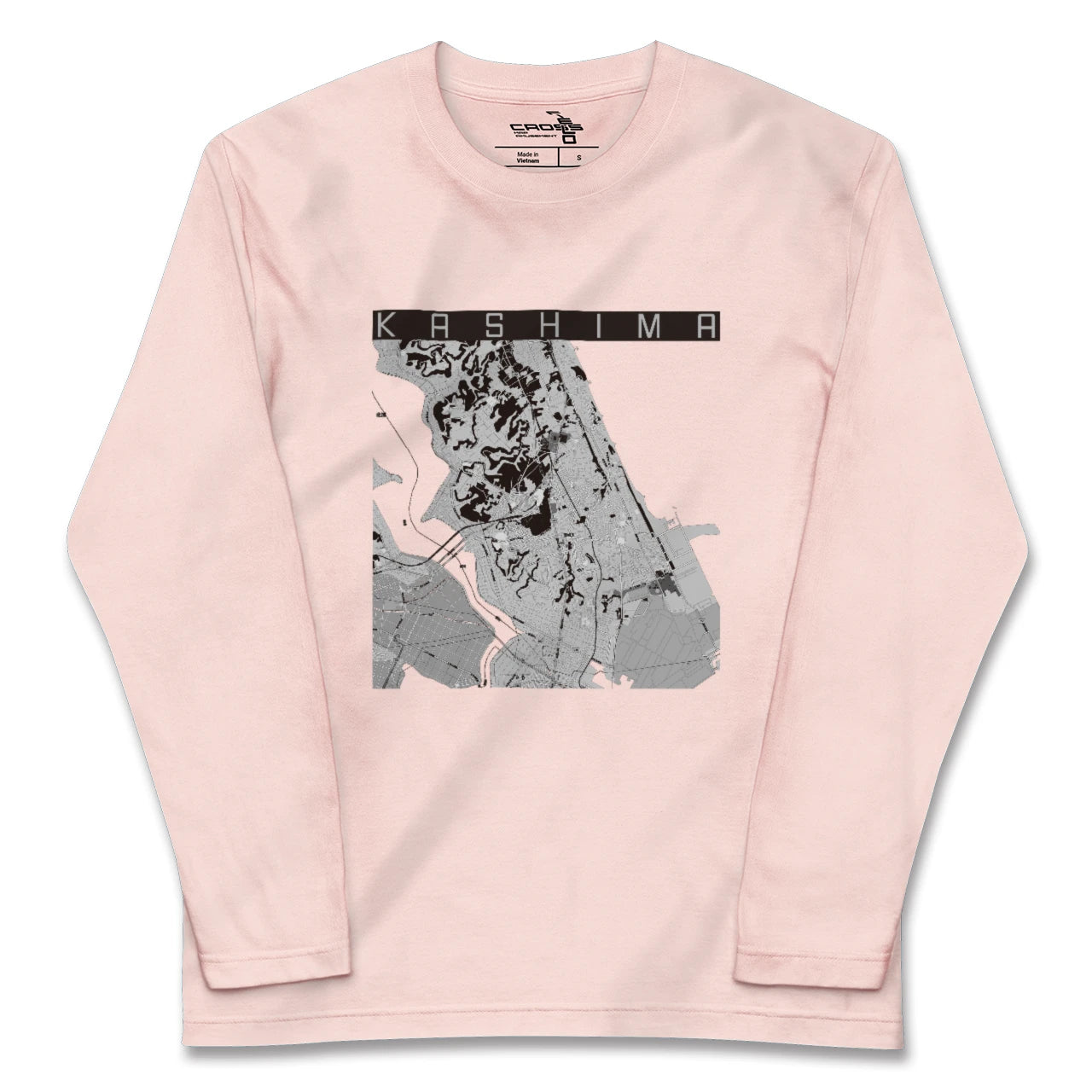 【鹿島(茨城県)】地図柄ロングスリーブTシャツ