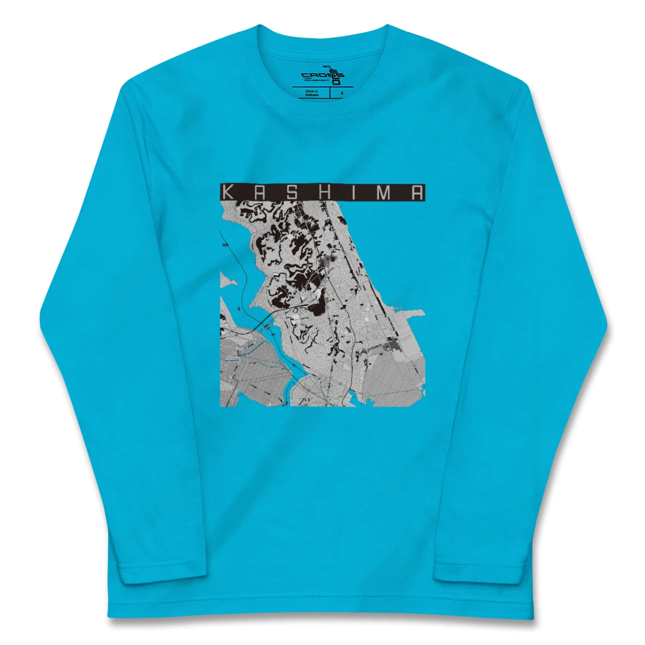 【鹿島(茨城県)】地図柄ロングスリーブTシャツ