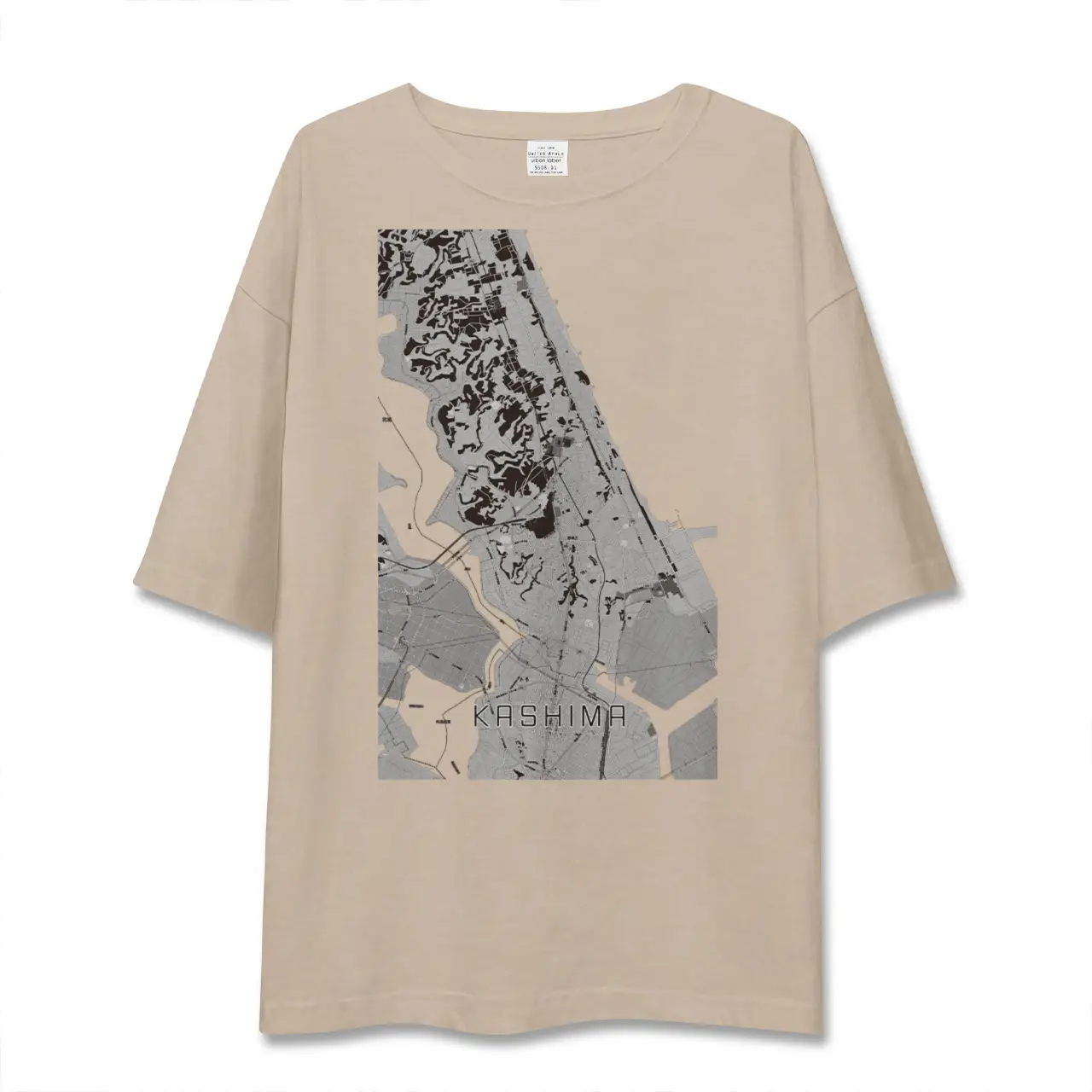 【鹿島(茨城県)】地図柄ビッグシルエットTシャツ