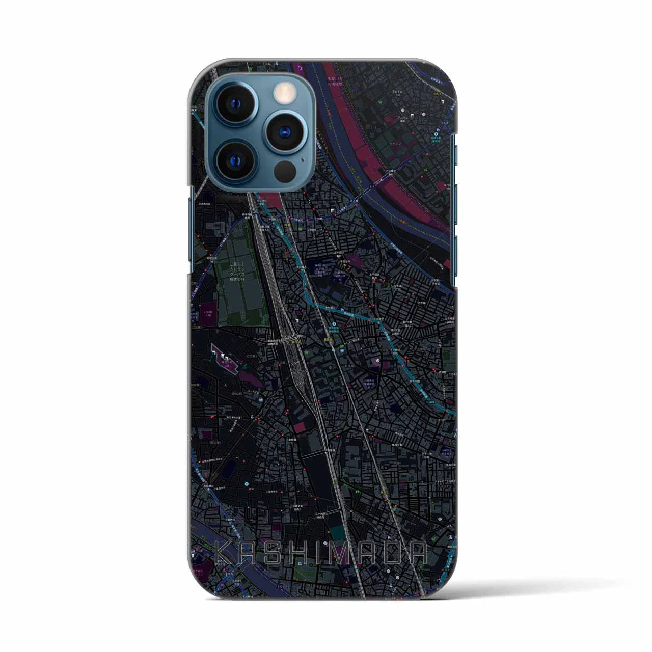 【鹿島田(神奈川県)】地図柄iPhoneケース(バックカバータイプ)