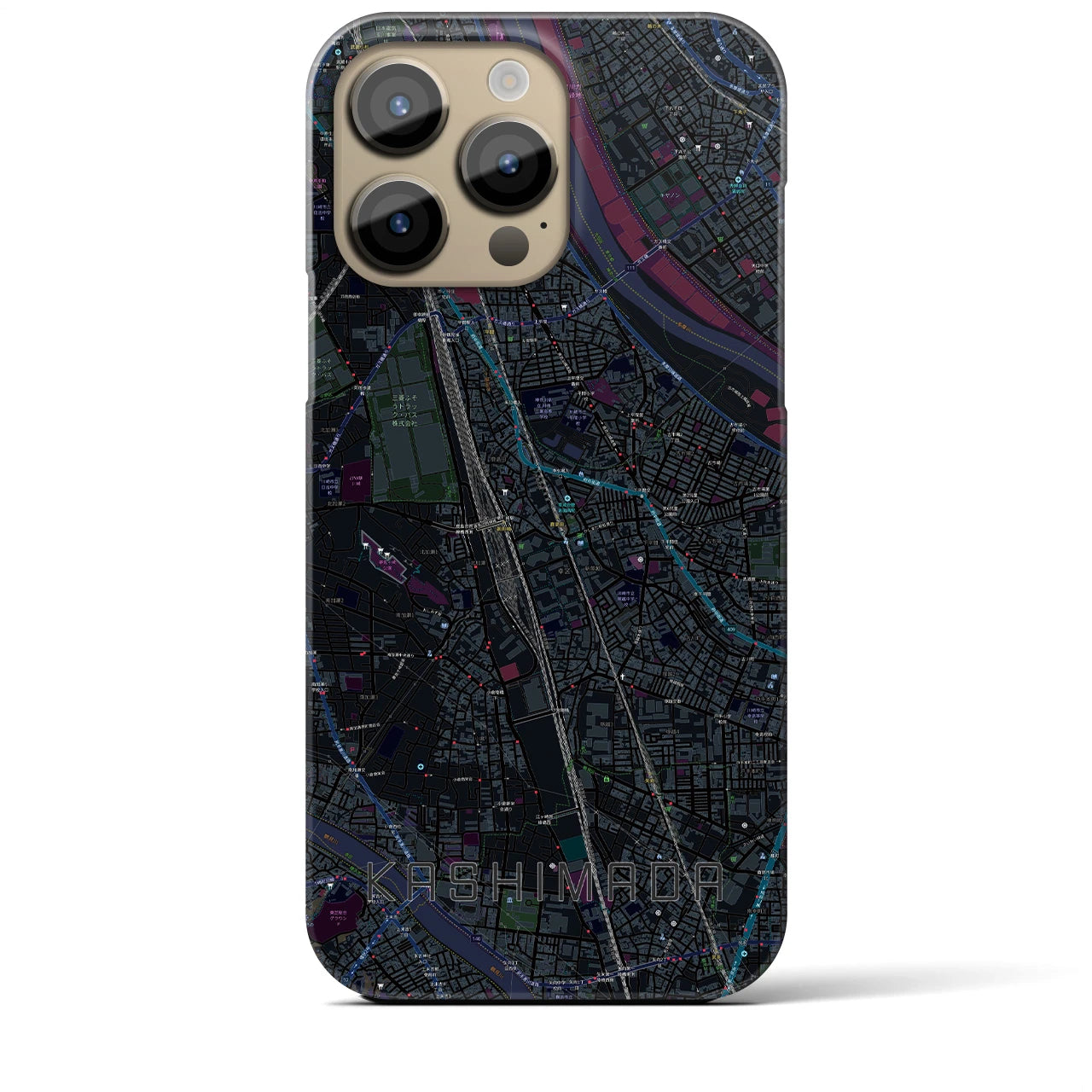 【鹿島田(神奈川県)】地図柄iPhoneケース(バックカバータイプ)