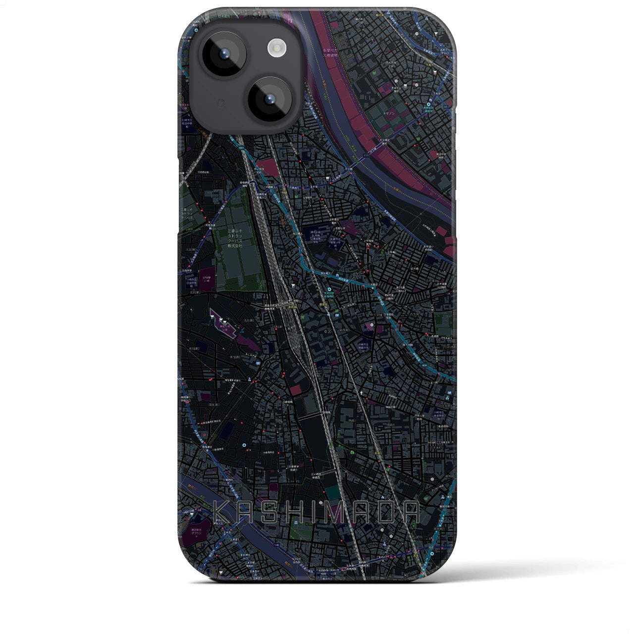 【鹿島田(神奈川県)】地図柄iPhoneケース(バックカバータイプ)