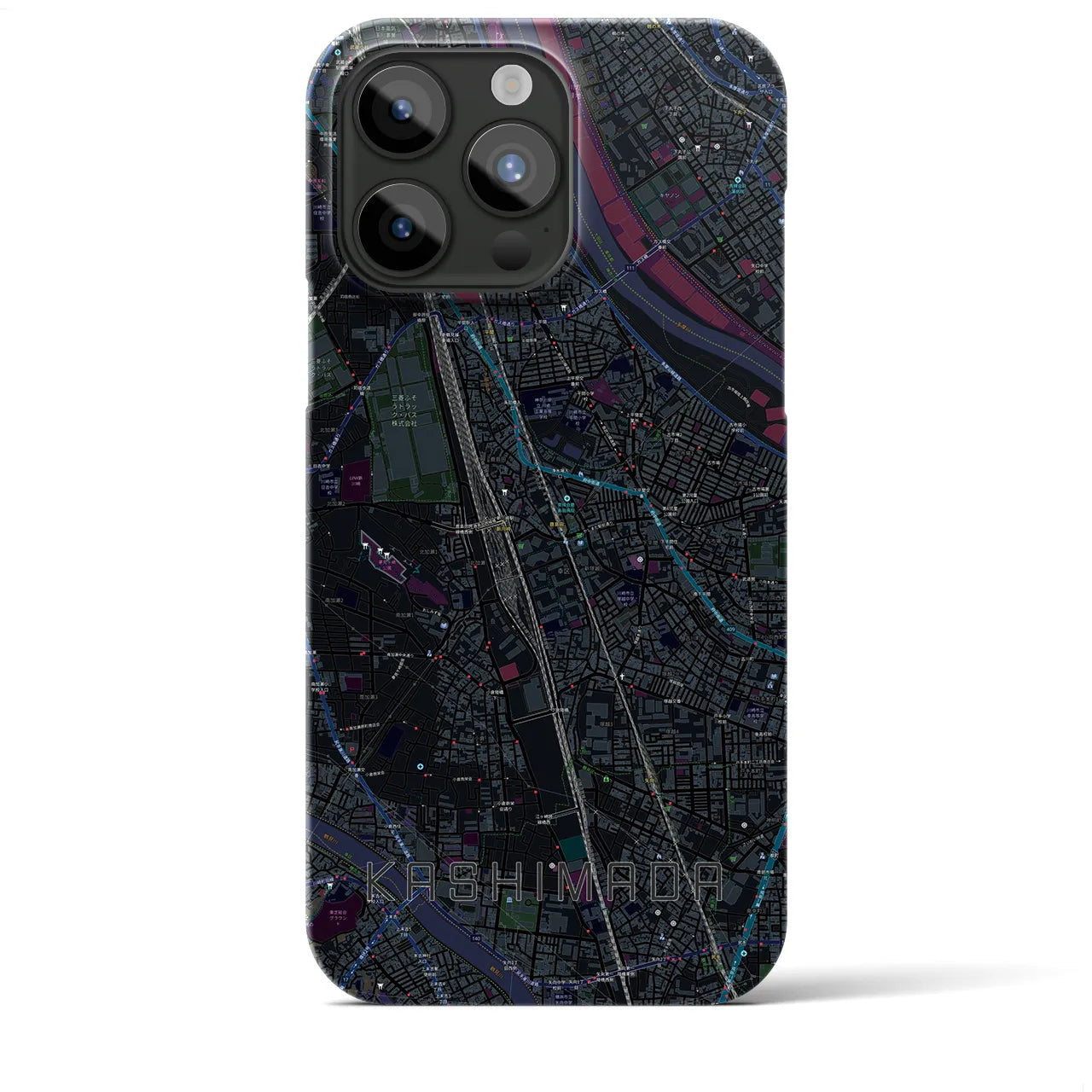 【鹿島田(神奈川県)】地図柄iPhoneケース(バックカバータイプ)