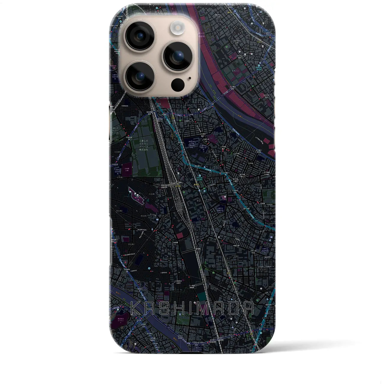 【鹿島田(神奈川県)】地図柄iPhoneケース(バックカバータイプ)