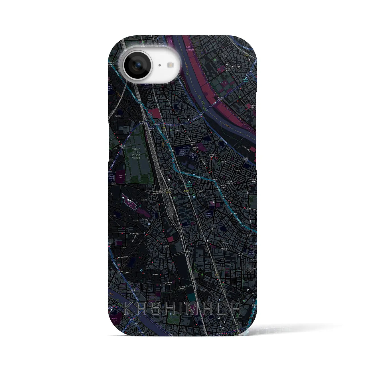 【鹿島田(神奈川県)】地図柄iPhoneケース(バックカバータイプ)