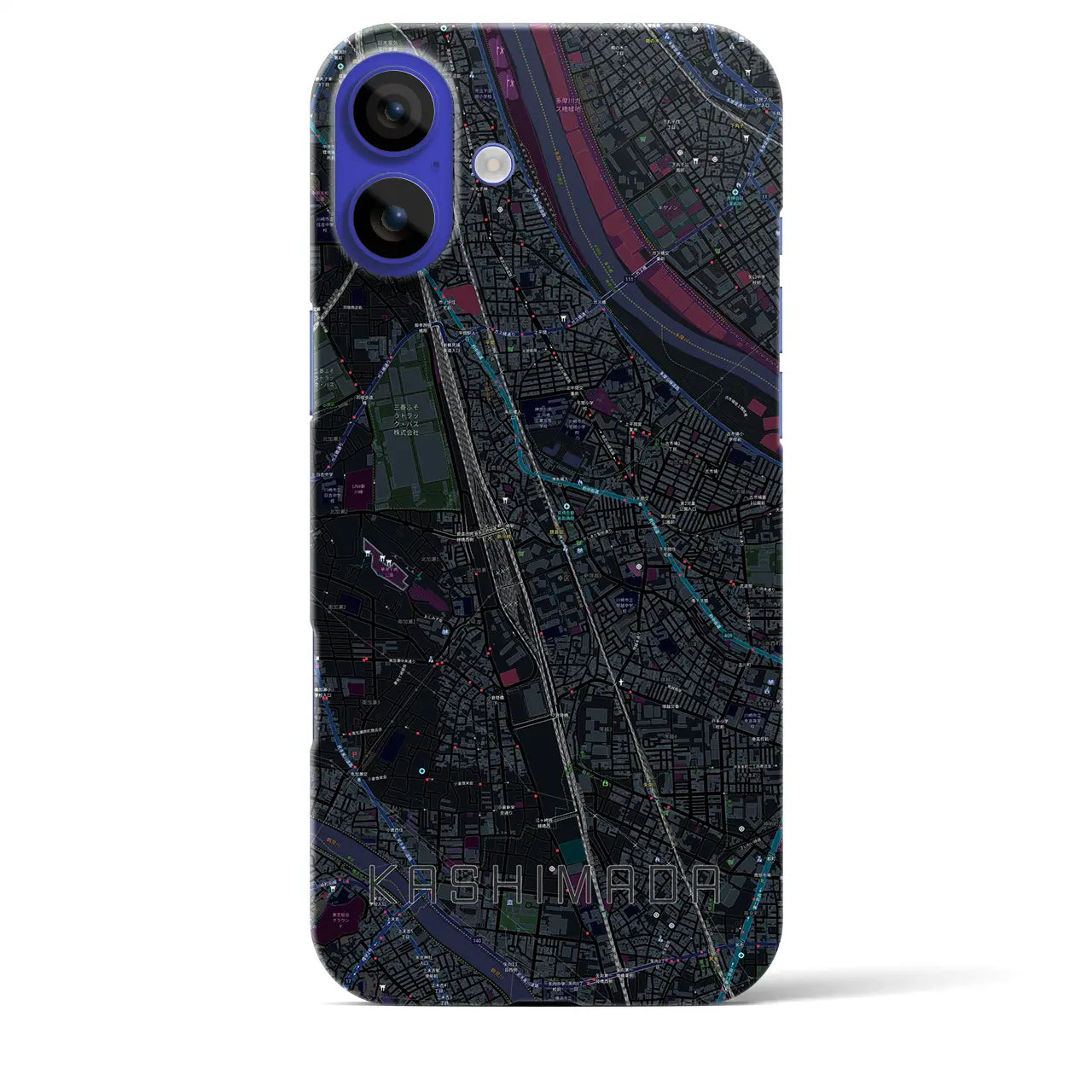 【鹿島田(神奈川県)】地図柄iPhoneケース(バックカバータイプ)