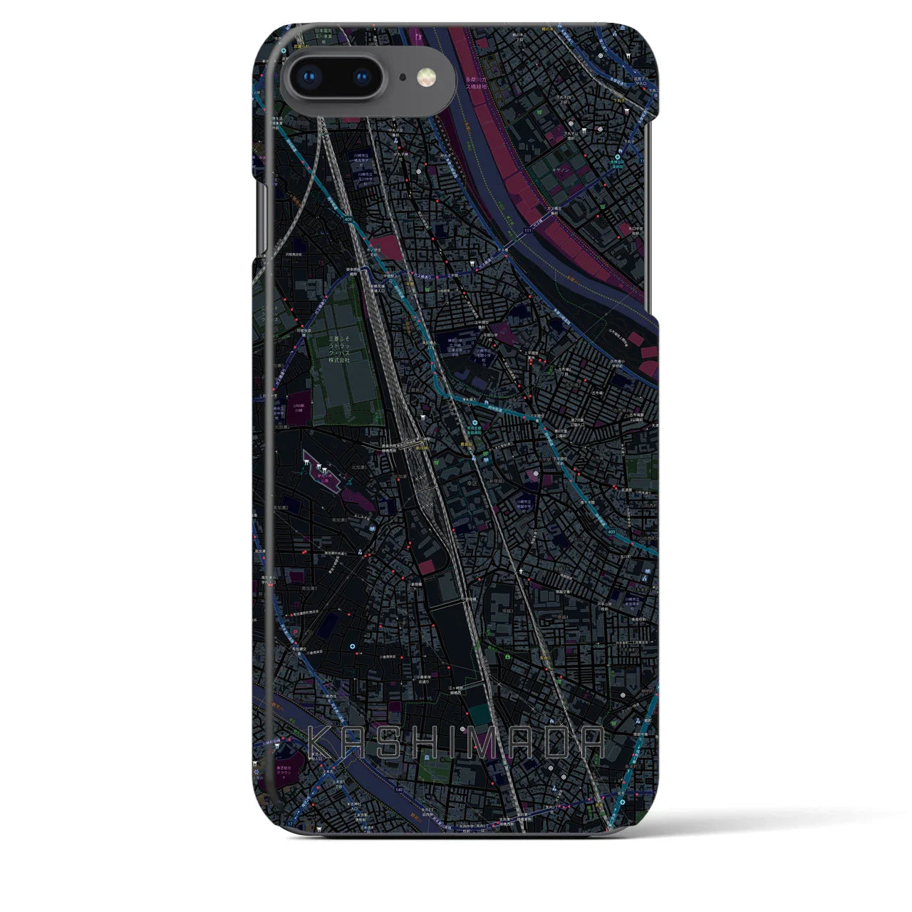 【鹿島田(神奈川県)】地図柄iPhoneケース(バックカバータイプ)