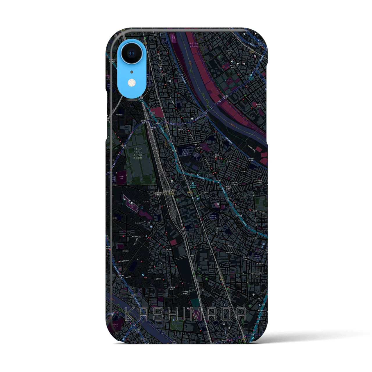 【鹿島田(神奈川県)】地図柄iPhoneケース(バックカバータイプ)