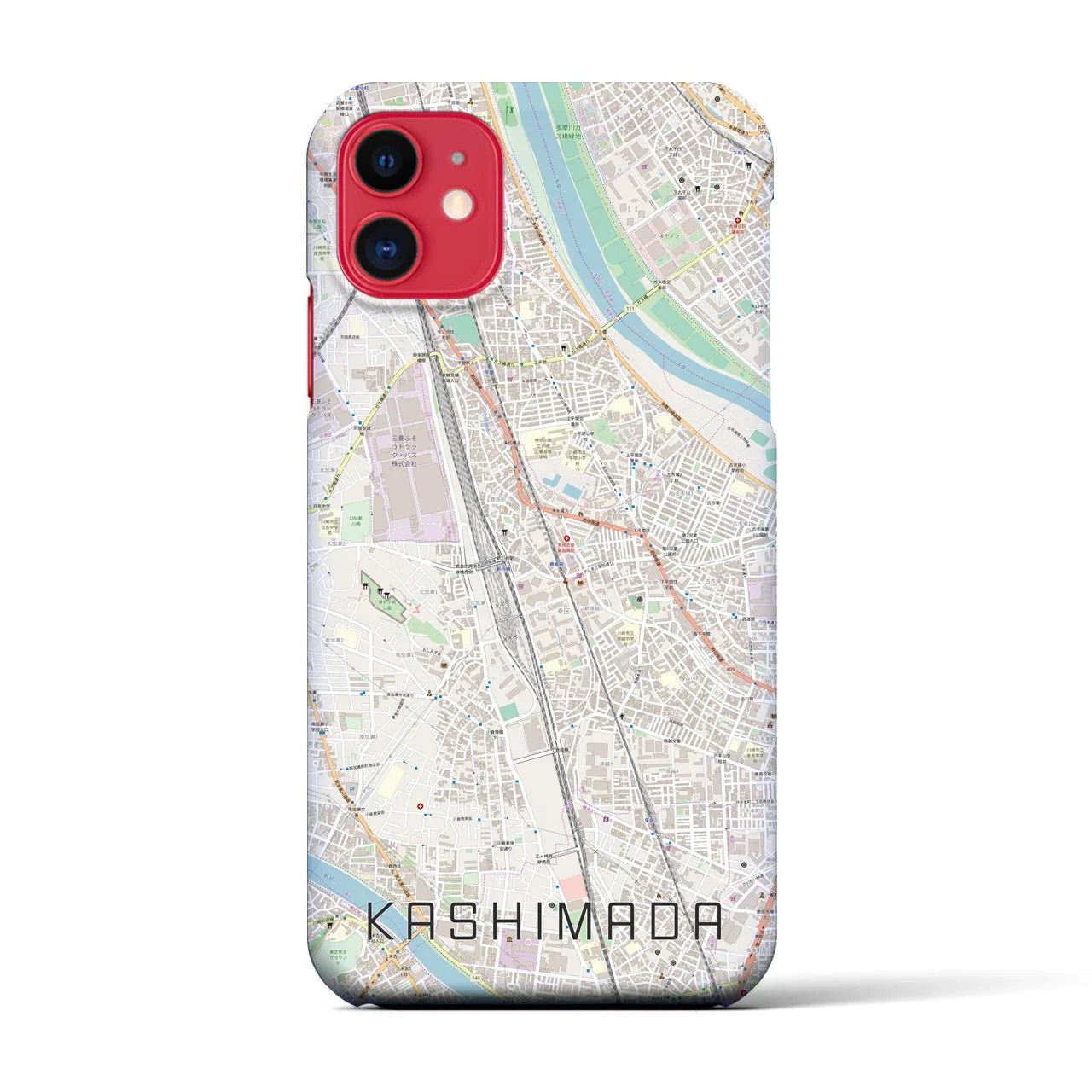 【鹿島田(神奈川県)】地図柄iPhoneケース(バックカバータイプ)