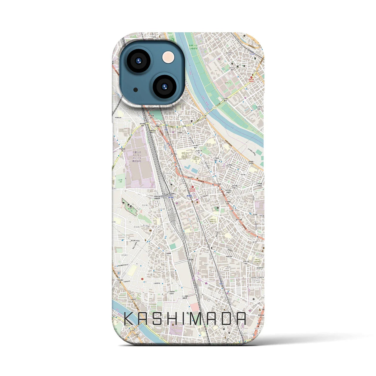 【鹿島田(神奈川県)】地図柄iPhoneケース(バックカバータイプ)