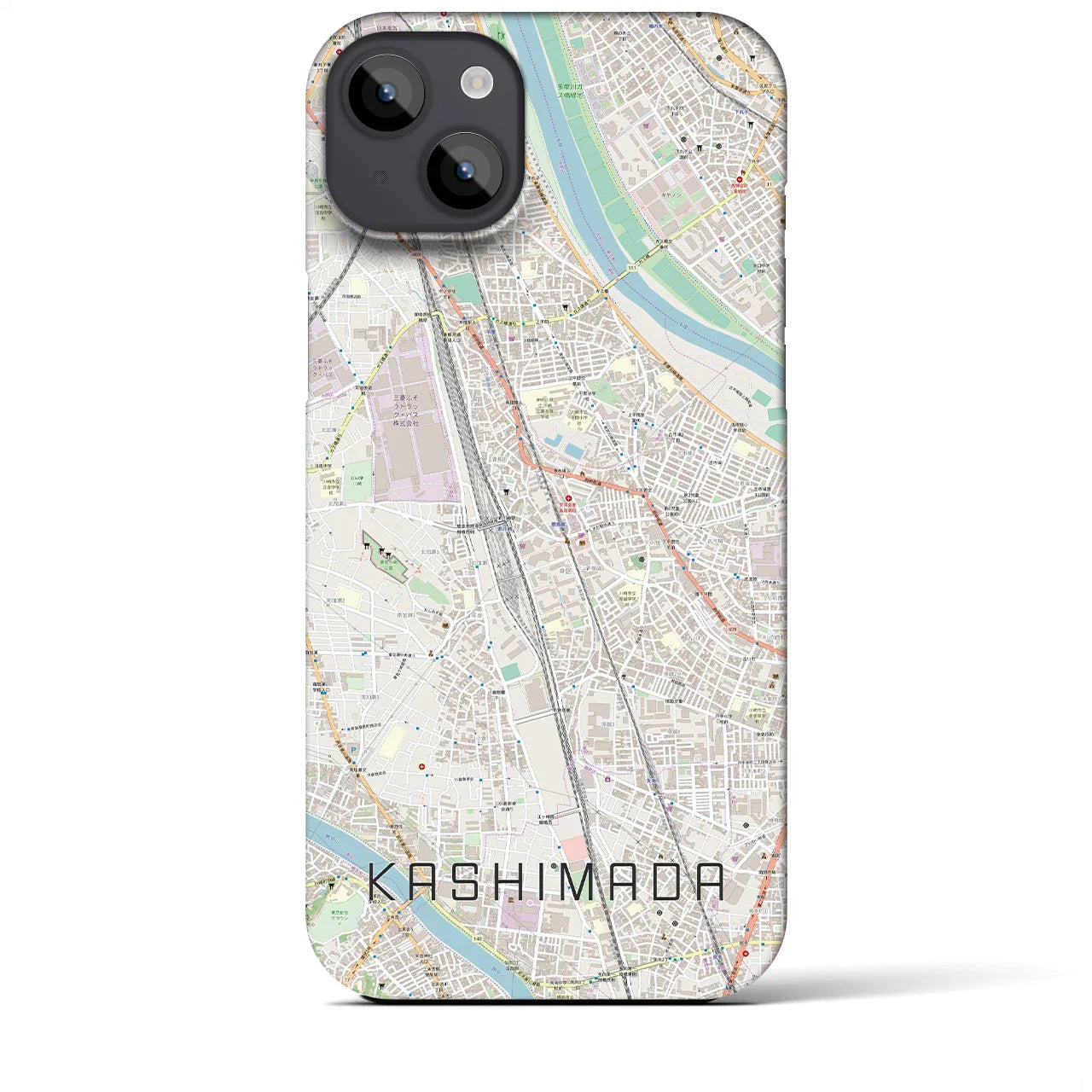 【鹿島田(神奈川県)】地図柄iPhoneケース(バックカバータイプ)
