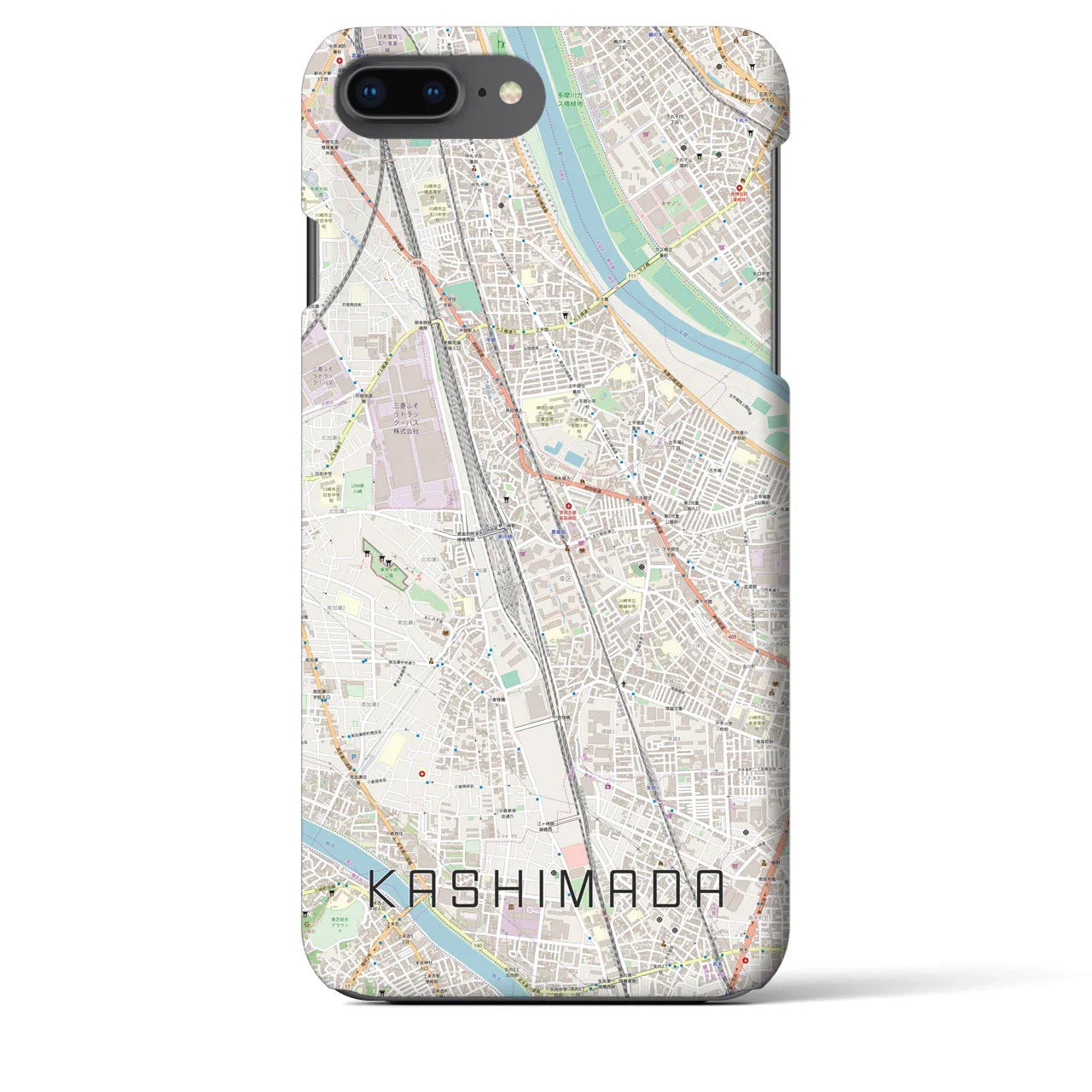【鹿島田(神奈川県)】地図柄iPhoneケース(バックカバータイプ)