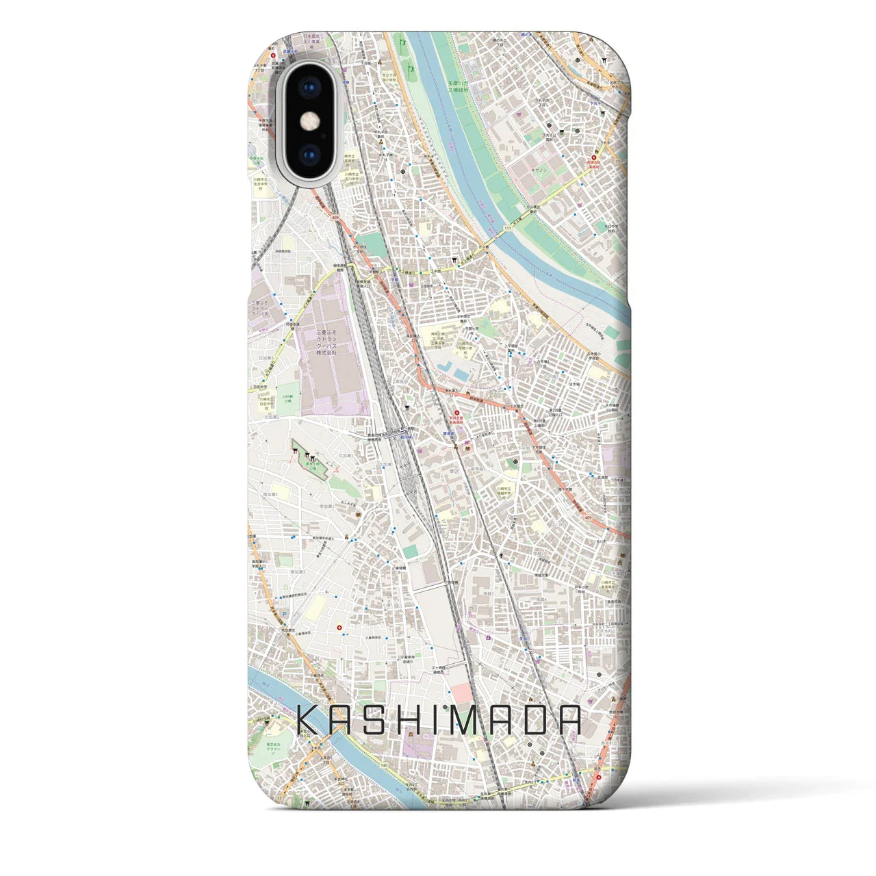 【鹿島田(神奈川県)】地図柄iPhoneケース(バックカバータイプ)
