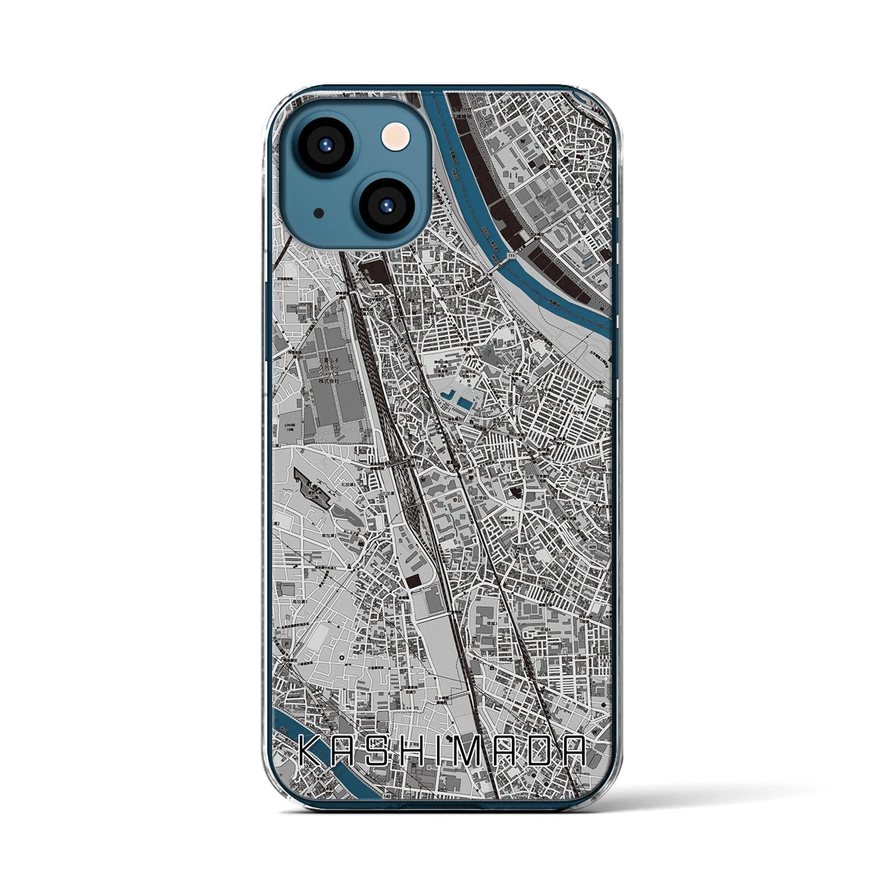 【鹿島田(神奈川県)】地図柄iPhoneケース(クリアタイプ)