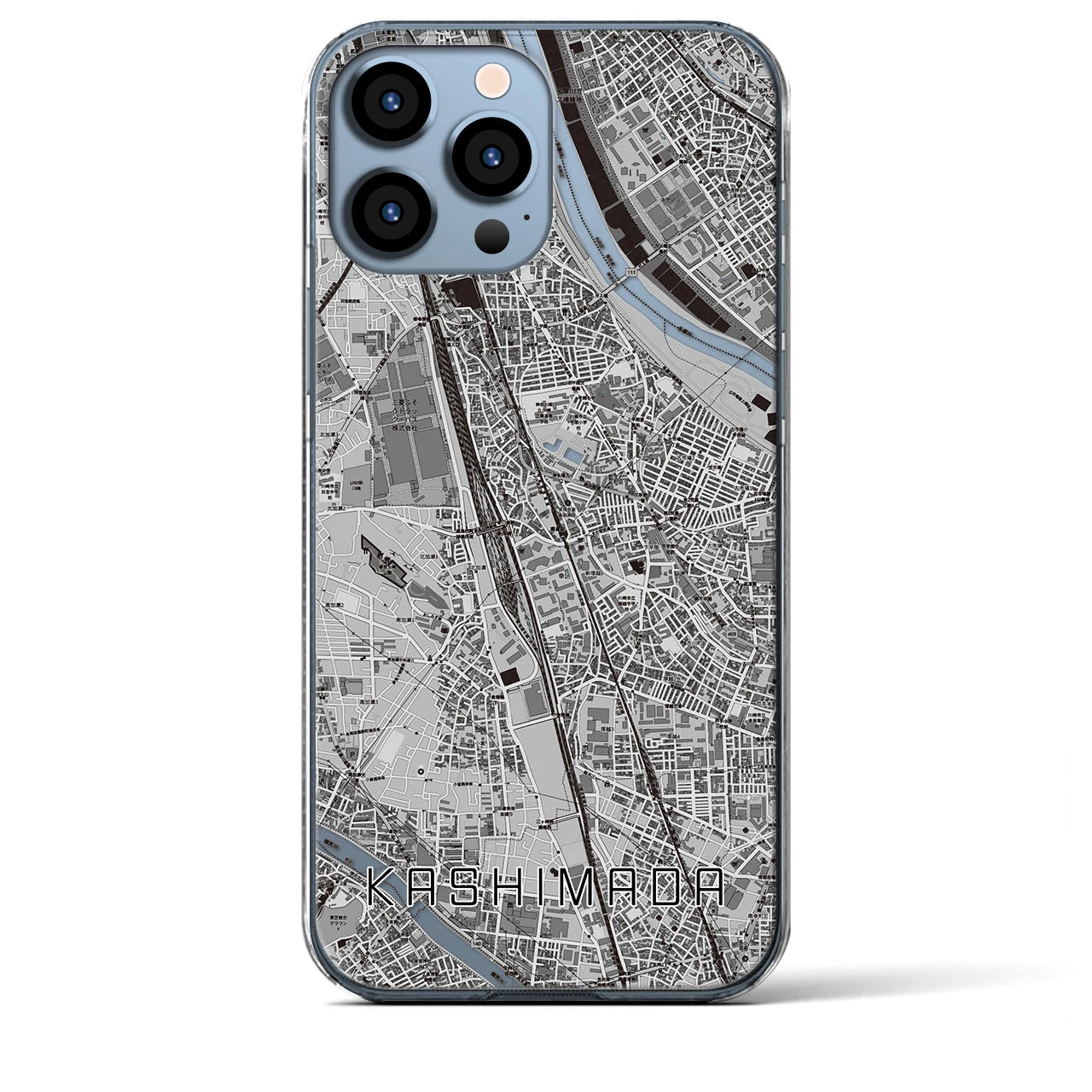 【鹿島田(神奈川県)】地図柄iPhoneケース(クリアタイプ)