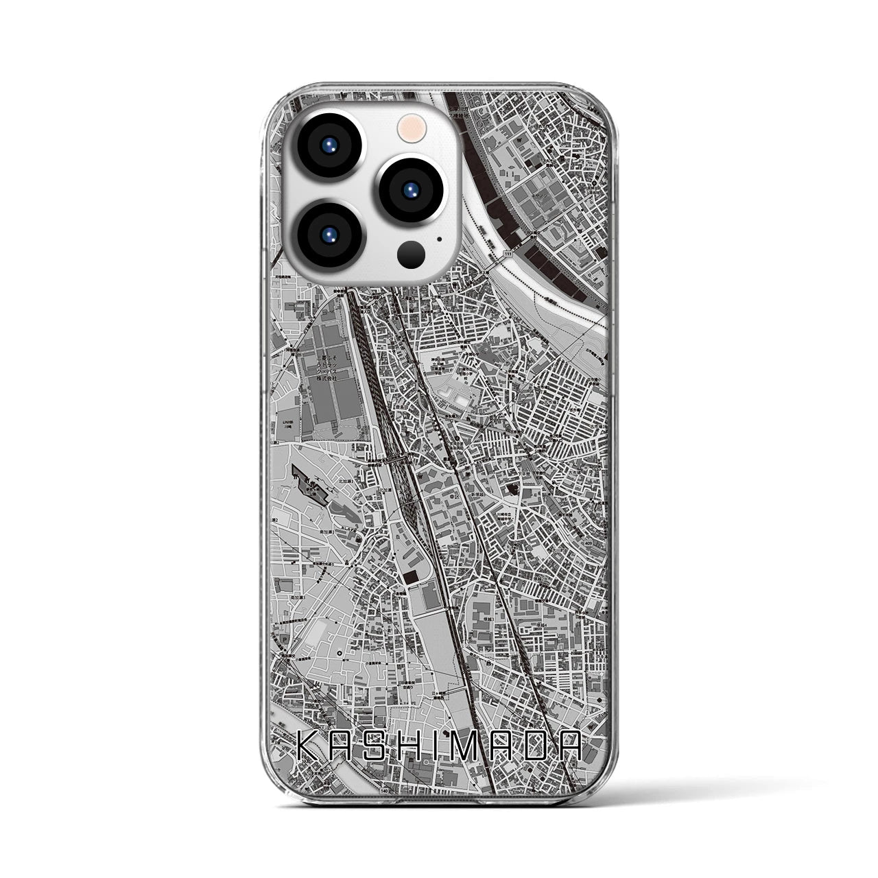 【鹿島田(神奈川県)】地図柄iPhoneケース(クリアタイプ)