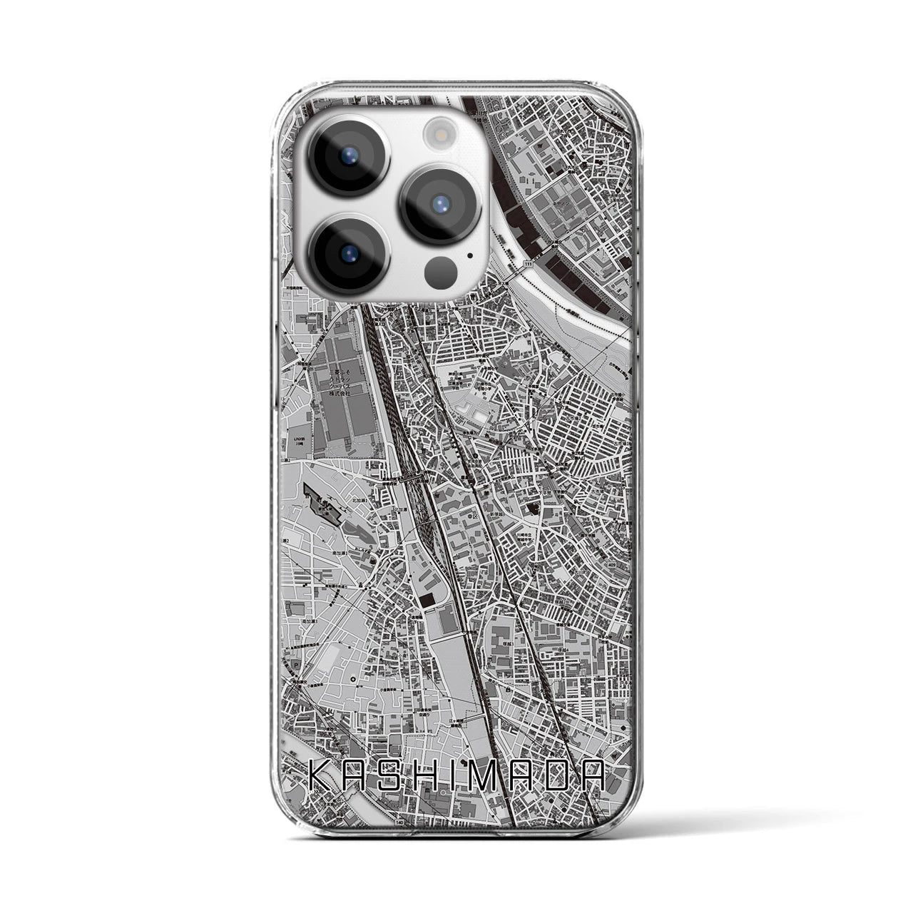 【鹿島田(神奈川県)】地図柄iPhoneケース(クリアタイプ)