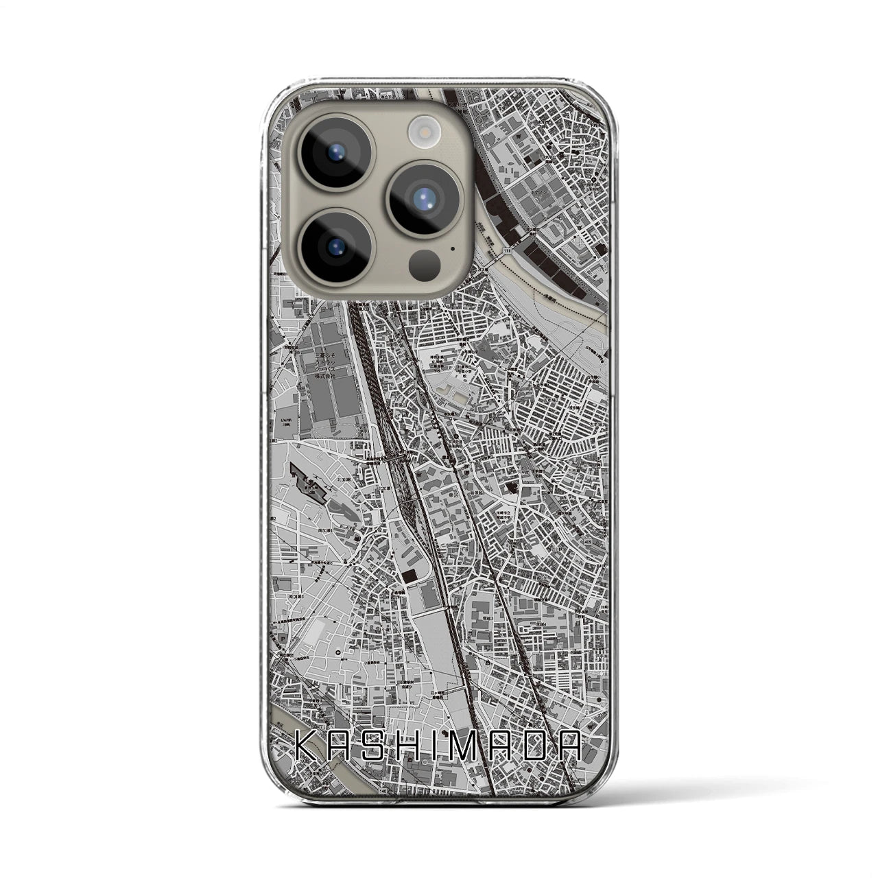 【鹿島田(神奈川県)】地図柄iPhoneケース(クリアタイプ)