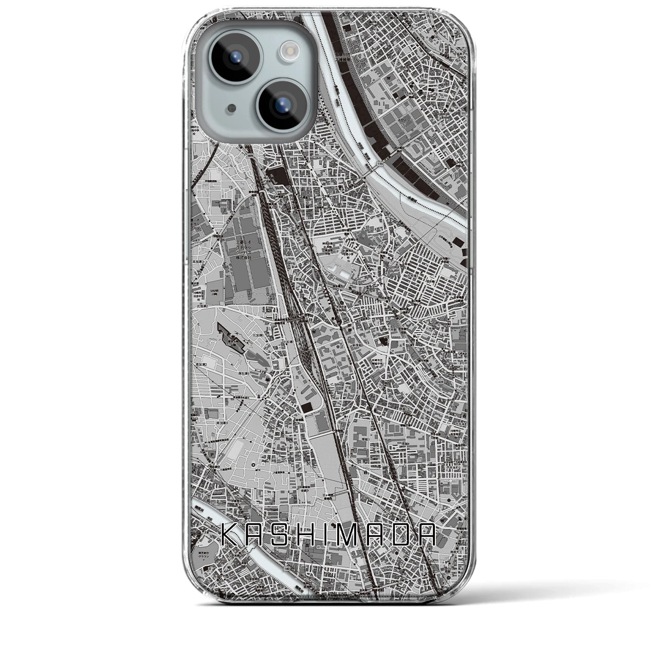 【鹿島田(神奈川県)】地図柄iPhoneケース(クリアタイプ)