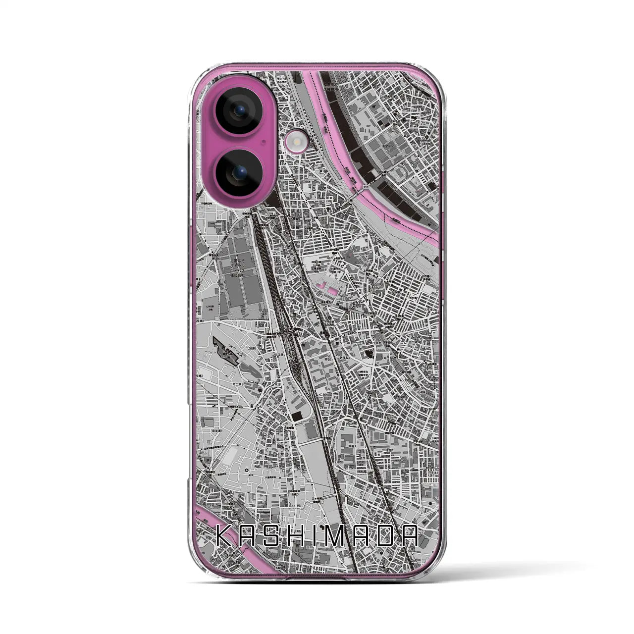 【鹿島田(神奈川県)】地図柄iPhoneケース(クリアタイプ)