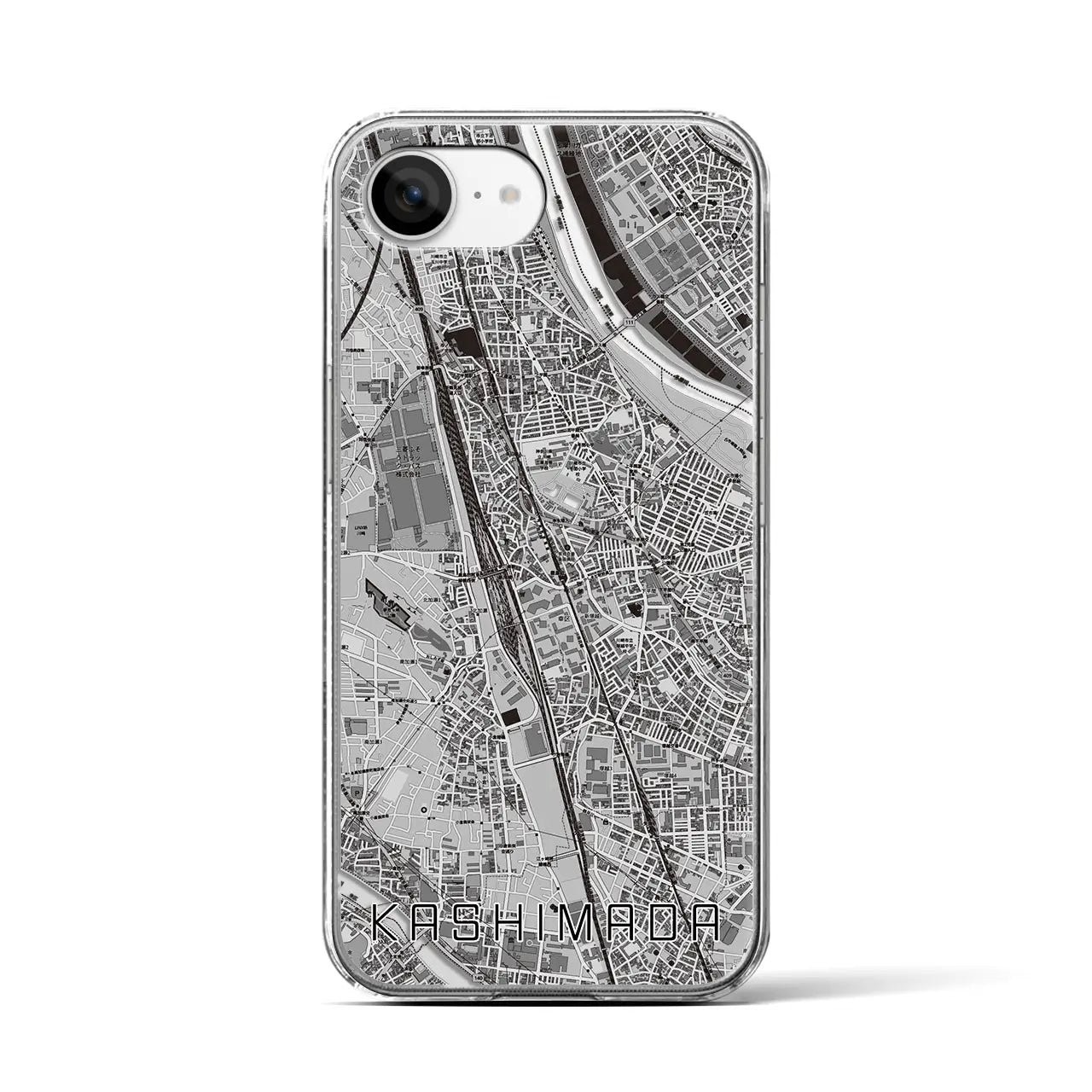 【鹿島田(神奈川県)】地図柄iPhoneケース(クリアタイプ)