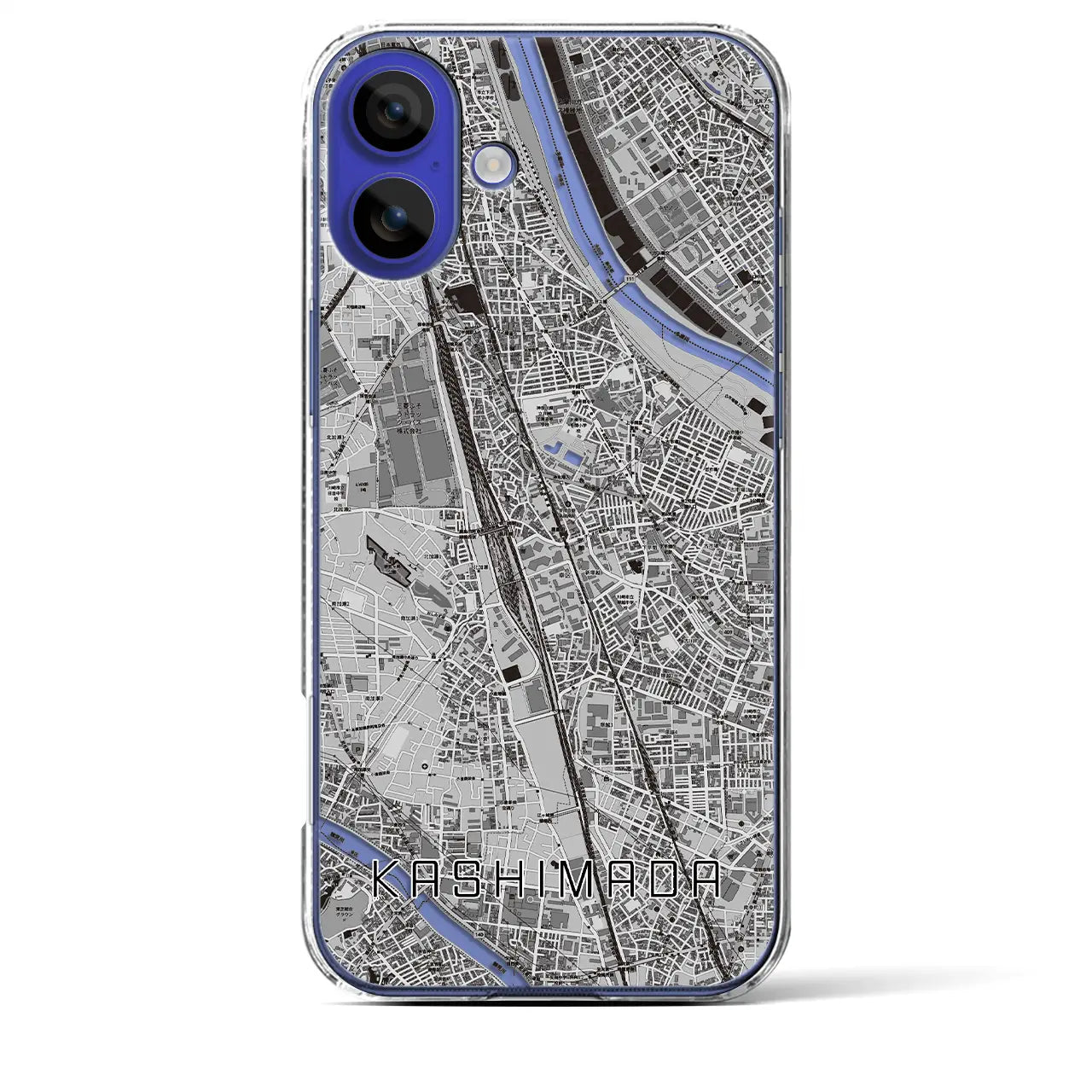 【鹿島田(神奈川県)】地図柄iPhoneケース(クリアタイプ)