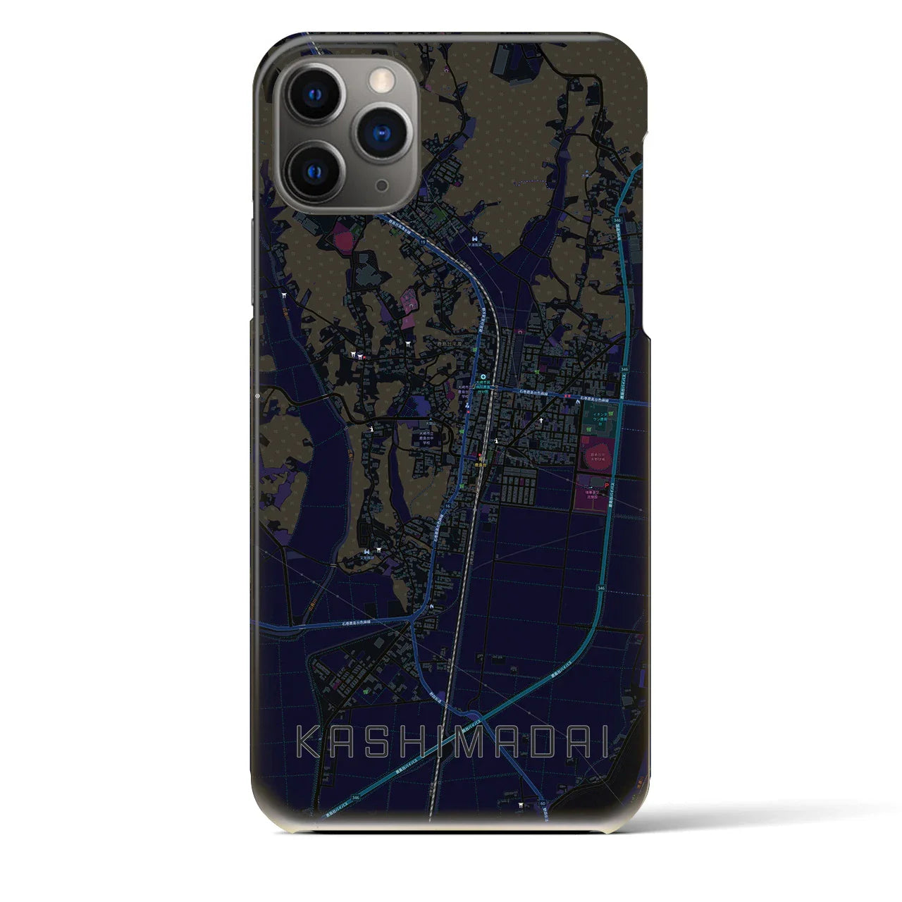 【鹿島台(宮城県)】地図柄iPhoneケース(バックカバータイプ)
