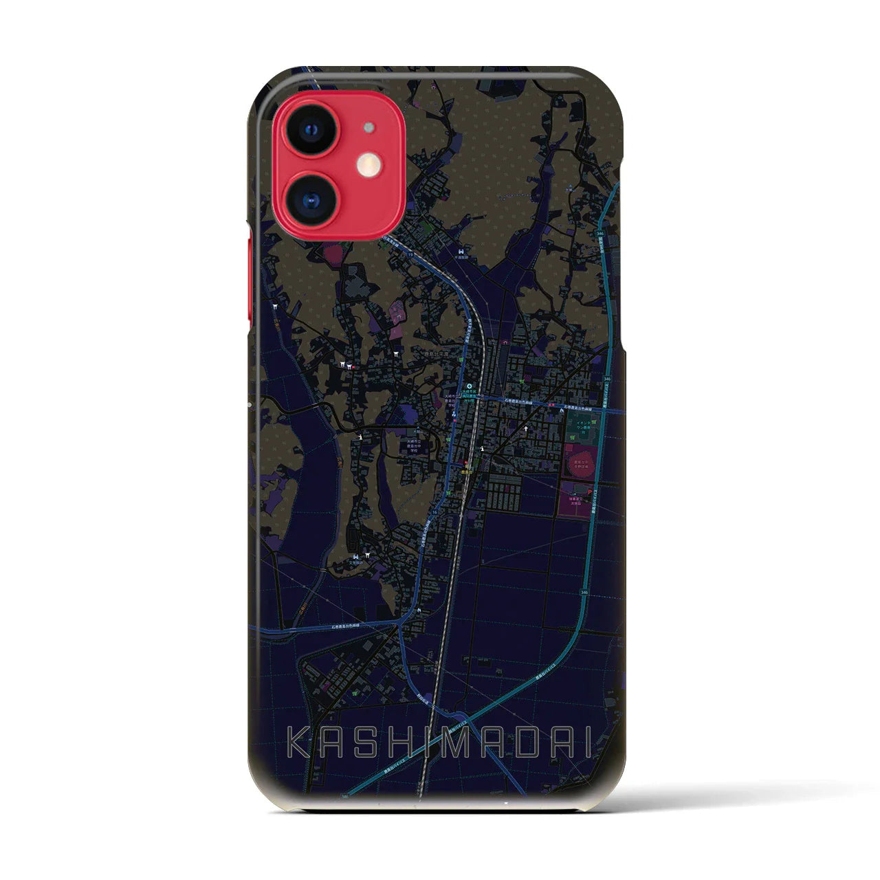 【鹿島台(宮城県)】地図柄iPhoneケース(バックカバータイプ)