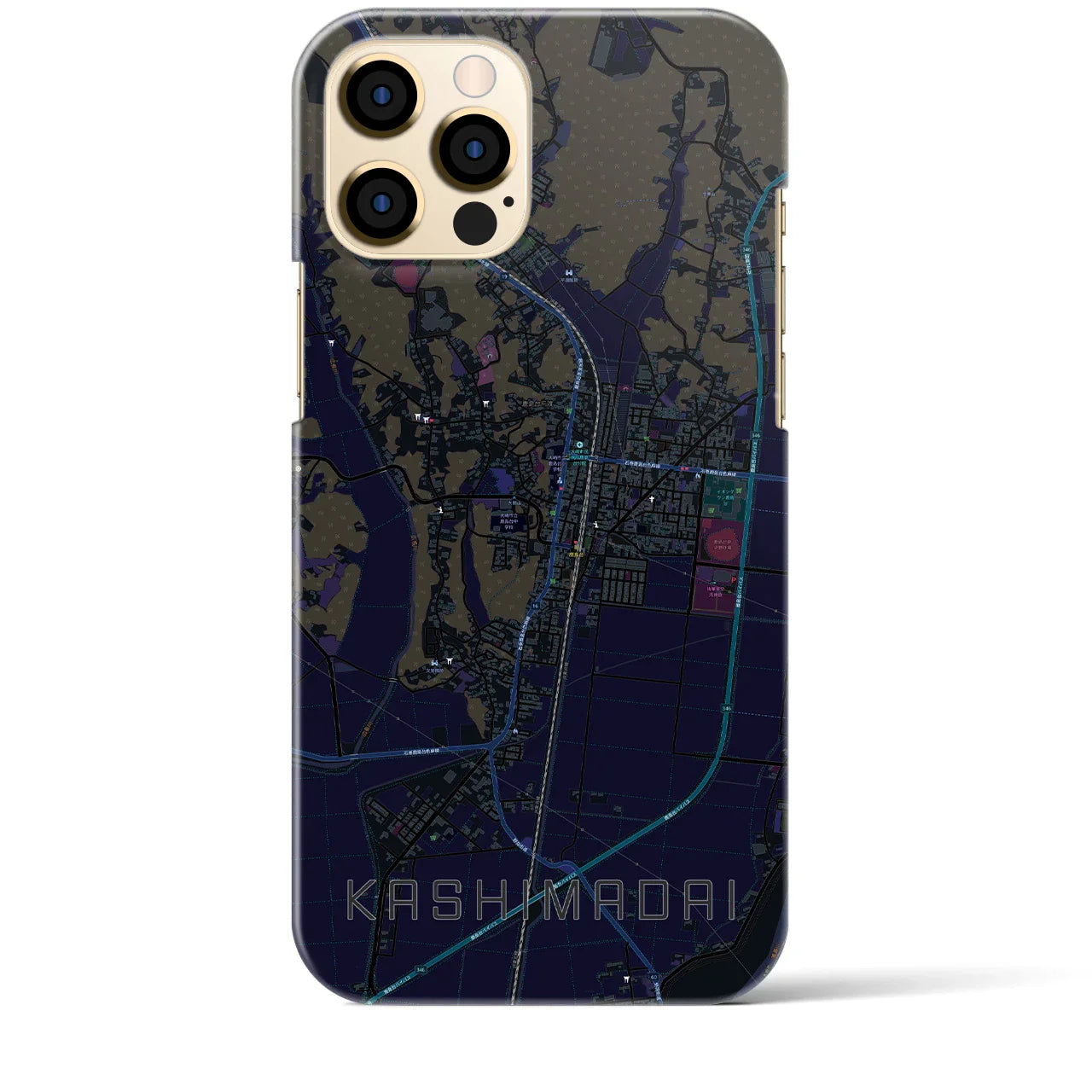 【鹿島台(宮城県)】地図柄iPhoneケース(バックカバータイプ)