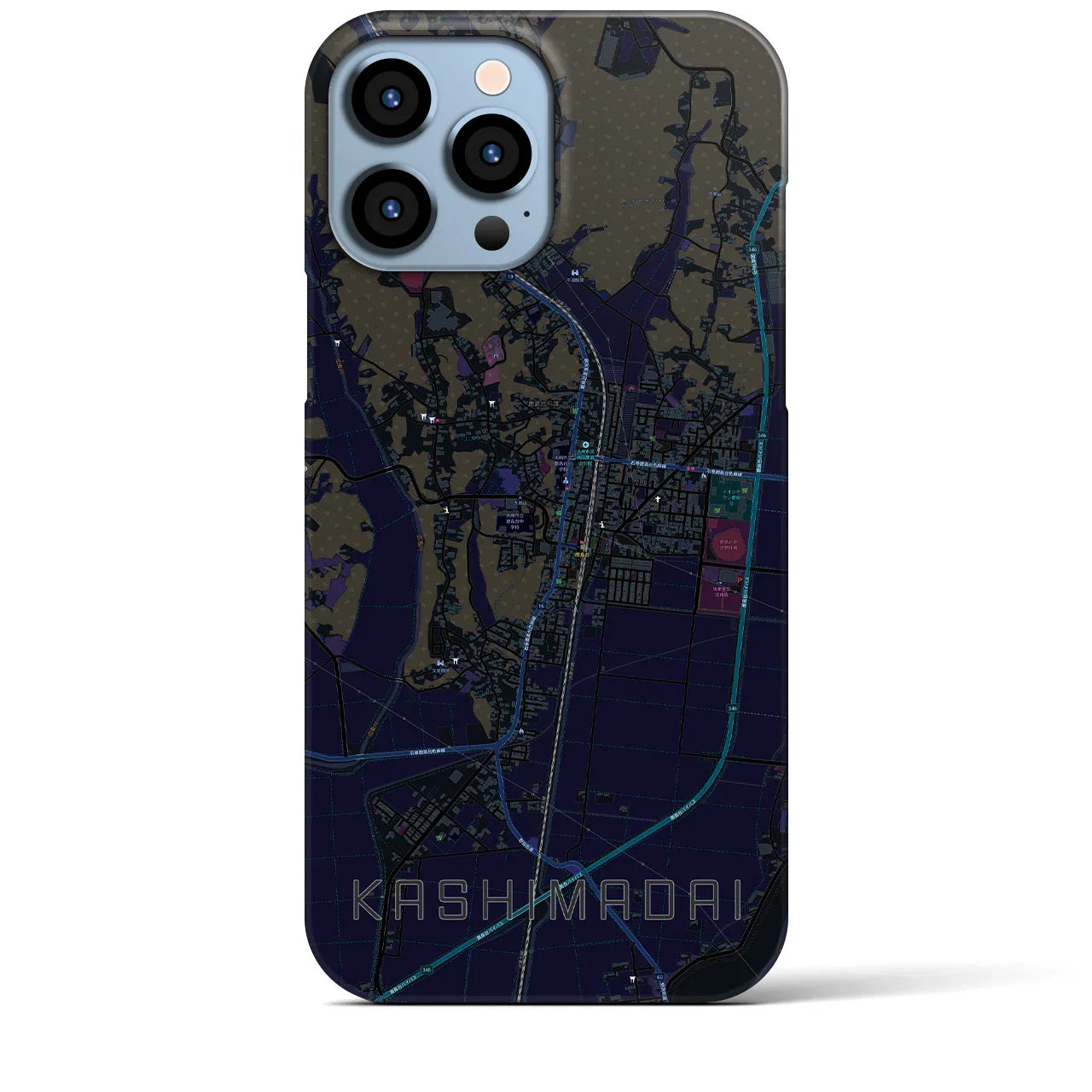 【鹿島台(宮城県)】地図柄iPhoneケース(バックカバータイプ)