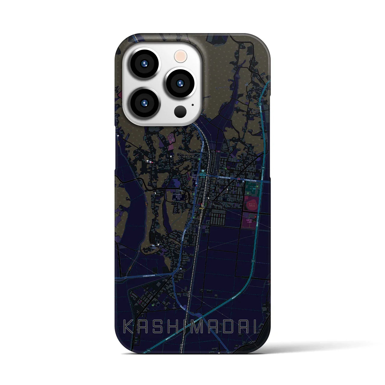 【鹿島台(宮城県)】地図柄iPhoneケース(バックカバータイプ)