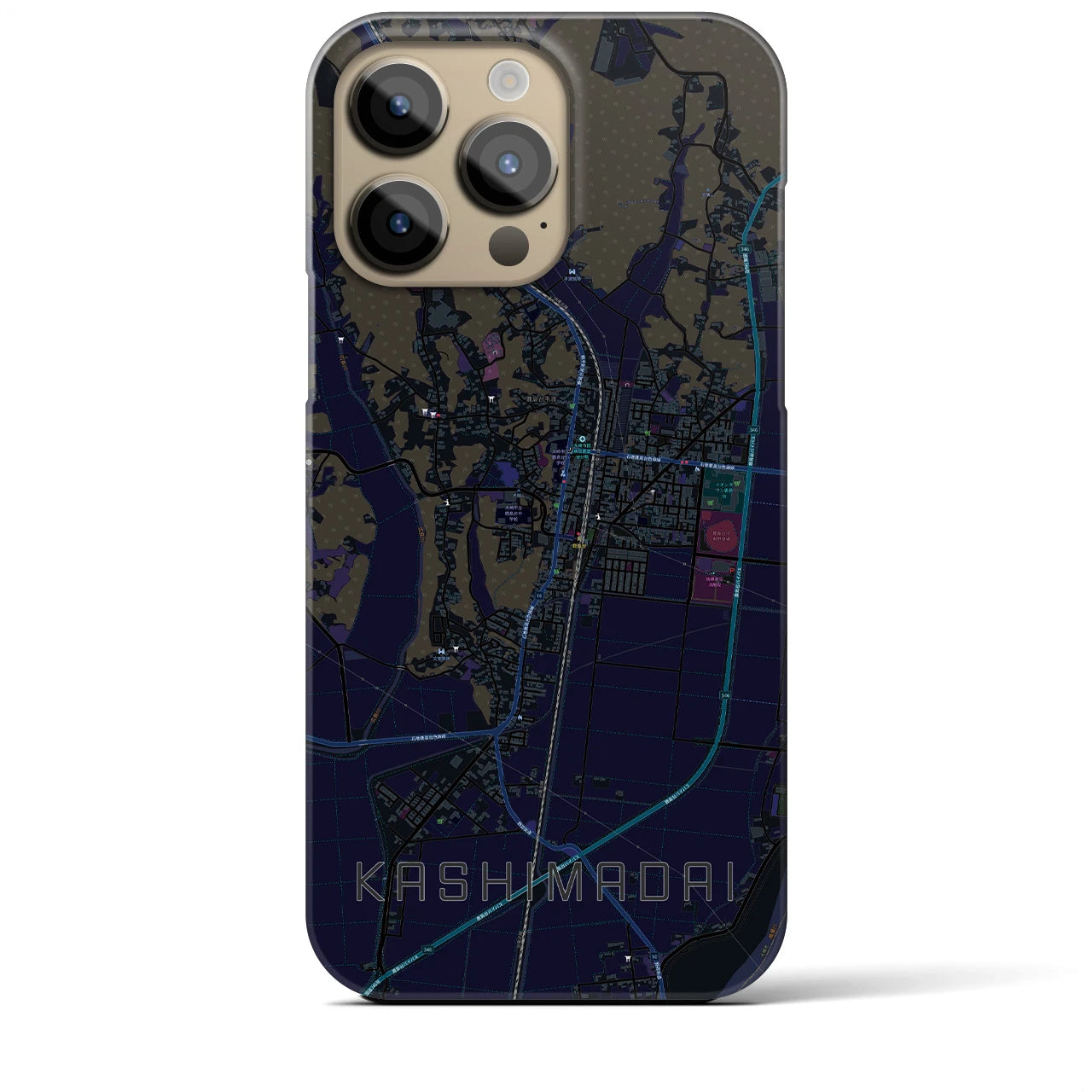 【鹿島台(宮城県)】地図柄iPhoneケース(バックカバータイプ)