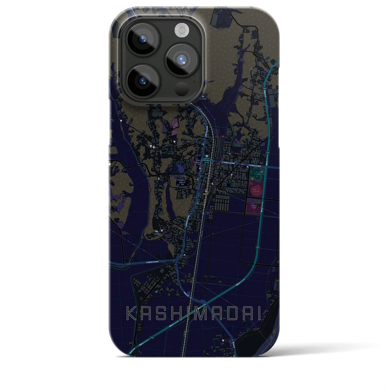 【鹿島台(宮城県)】地図柄iPhoneケース(バックカバータイプ)