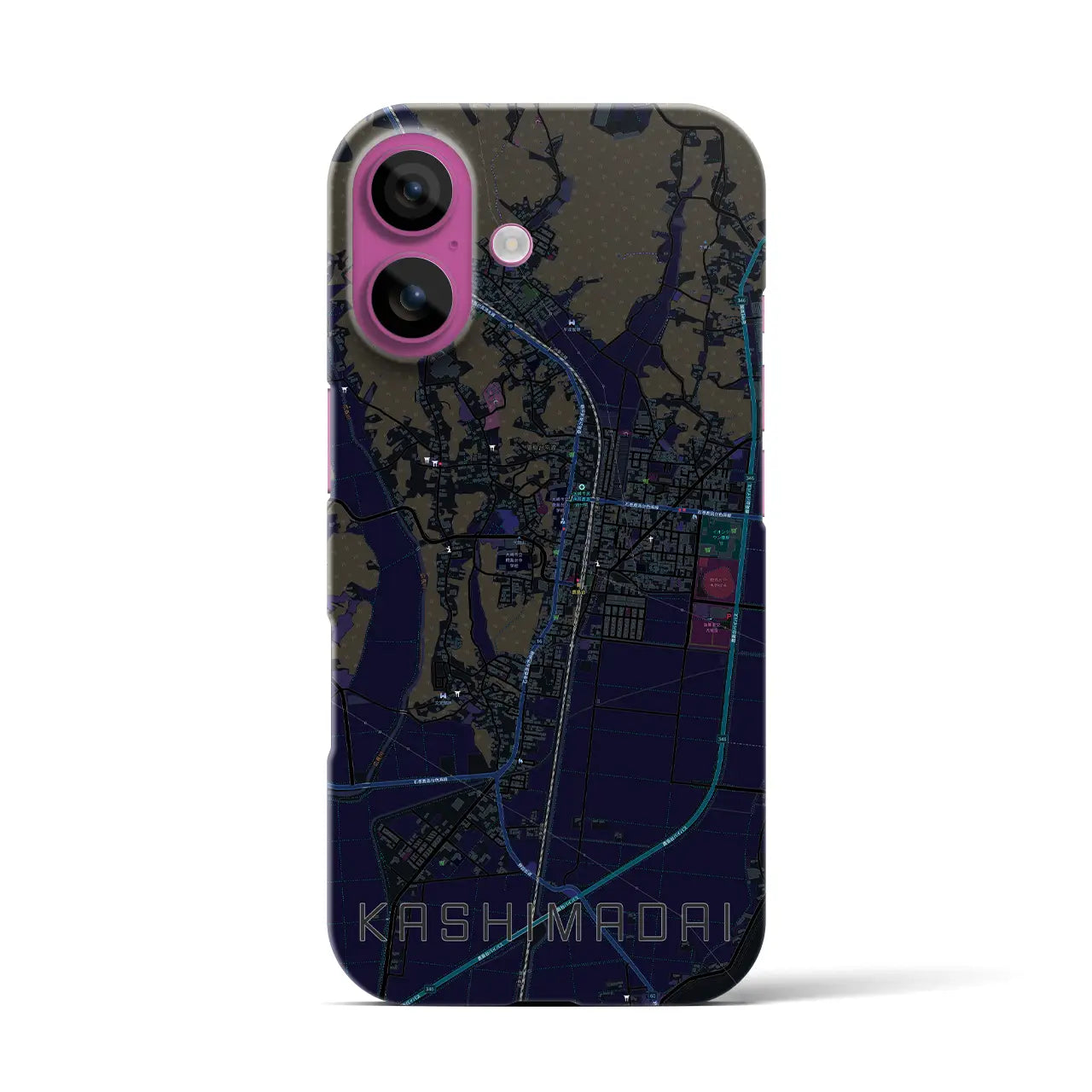 【鹿島台(宮城県)】地図柄iPhoneケース(バックカバータイプ)