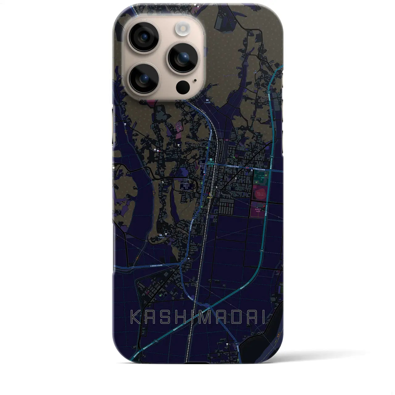 【鹿島台(宮城県)】地図柄iPhoneケース(バックカバータイプ)