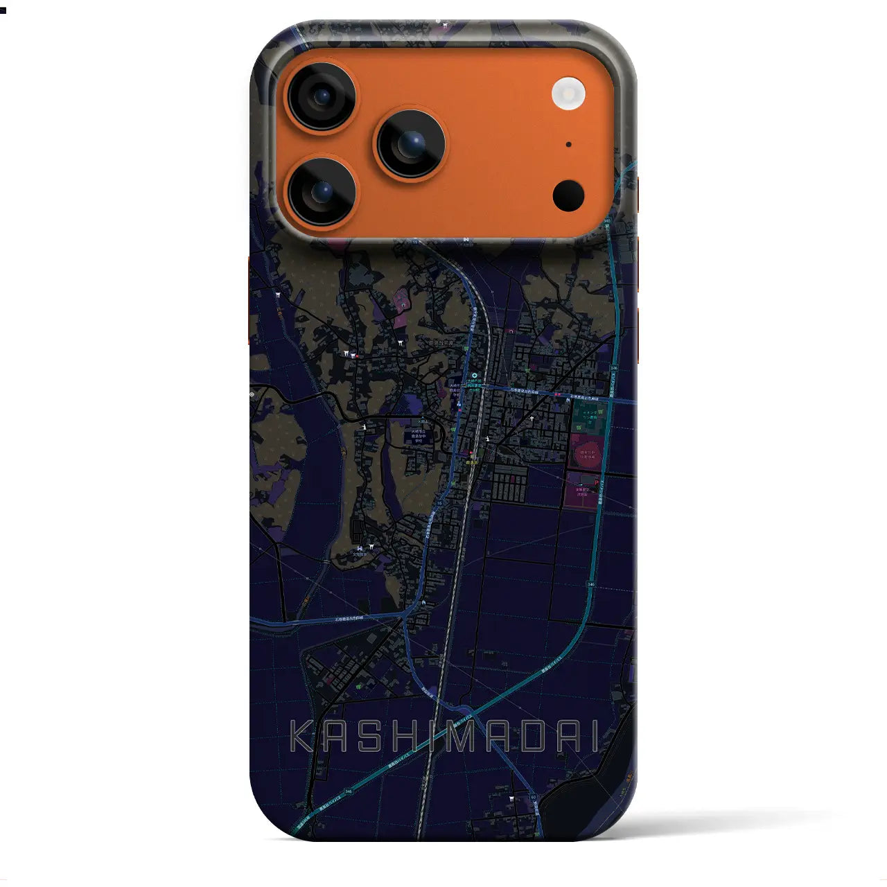 【鹿島台(宮城県)】地図柄iPhoneケース(バックカバータイプ)