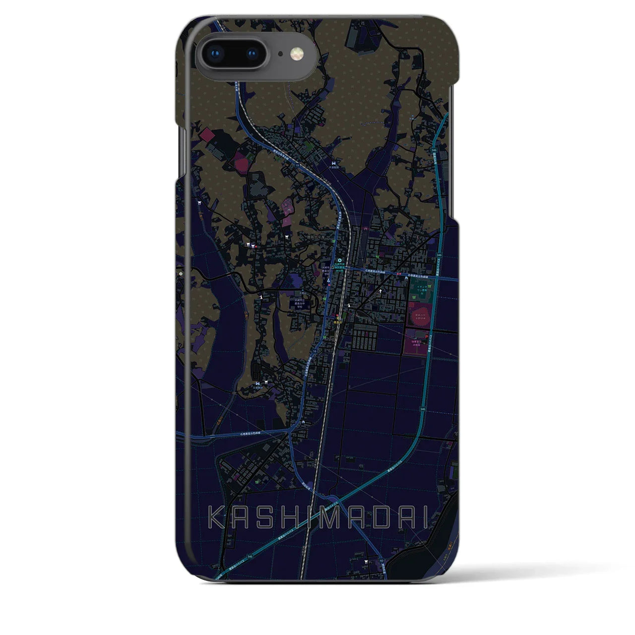 【鹿島台(宮城県)】地図柄iPhoneケース(バックカバータイプ)