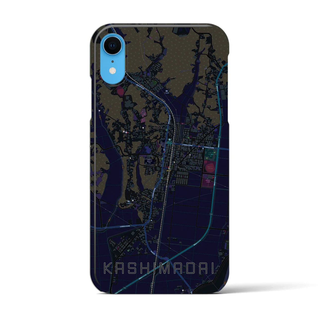 【鹿島台(宮城県)】地図柄iPhoneケース(バックカバータイプ)